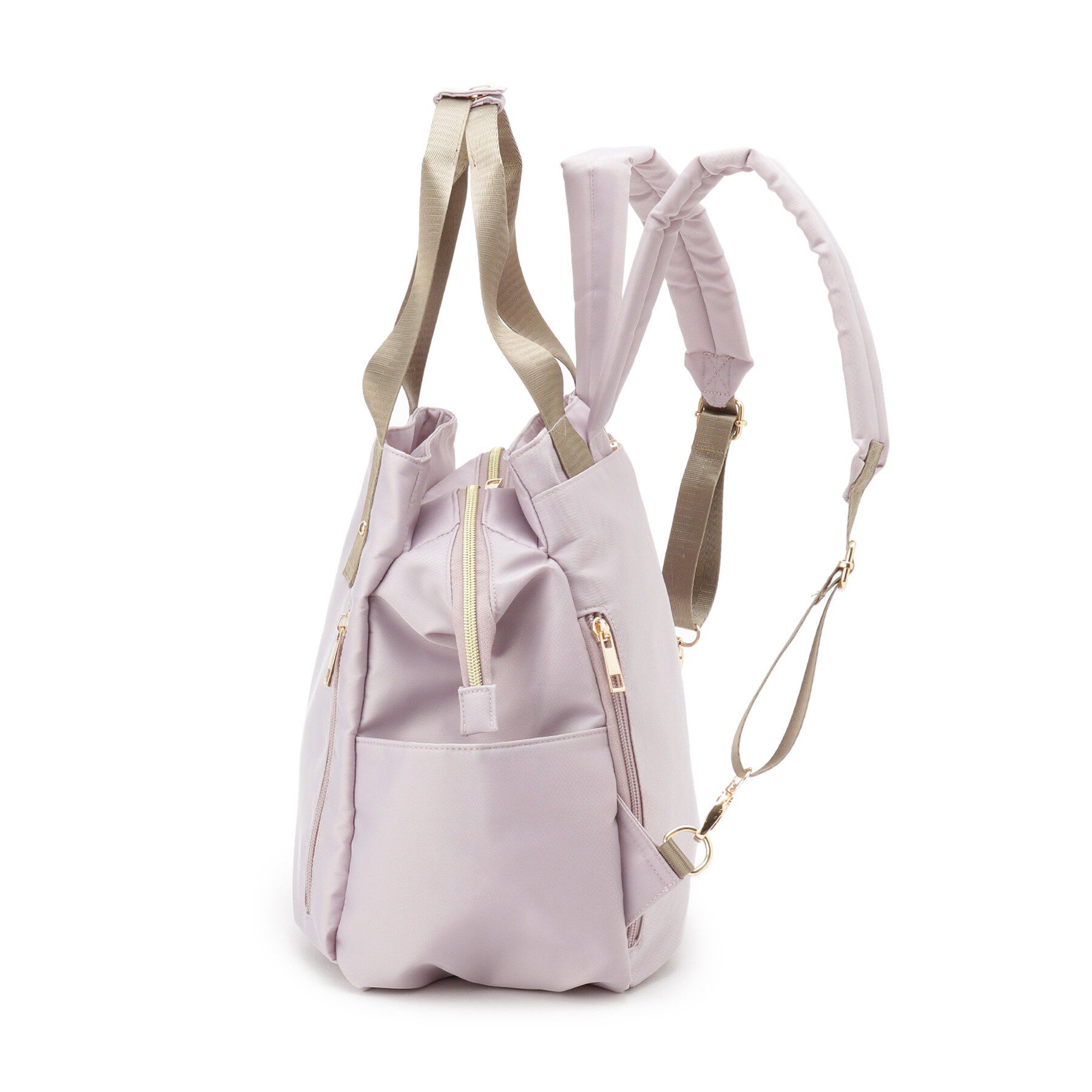 SHOO･LA･RUE「【撥水／2WAY】トートにもなる低反発ベルトの3層リュック」|リュック|