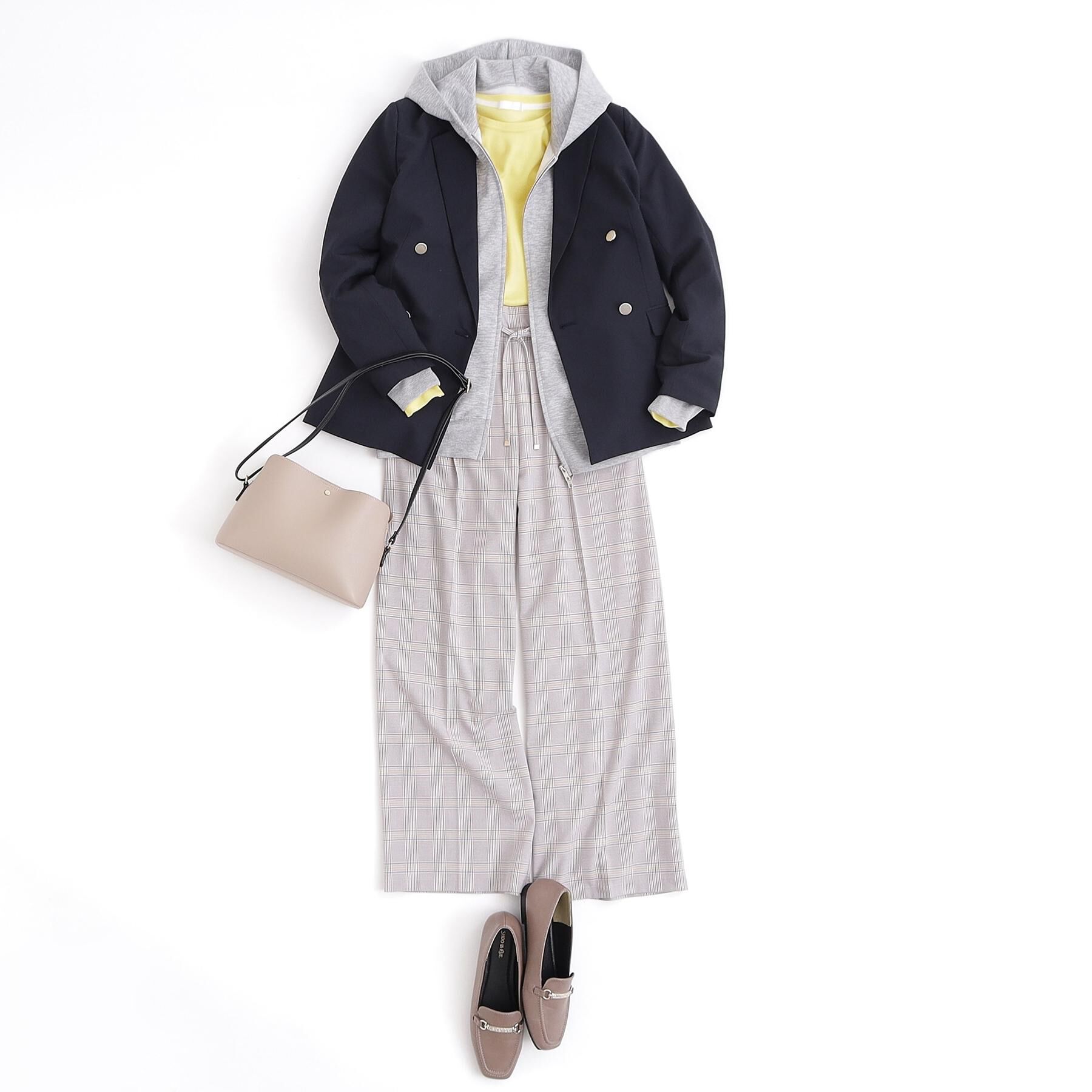 SHOO･LA･RUE「【セットアップ可/S-LL/なめらかタッチ】大人カジュアルスタイルに ZIPパーカ」|パーカー|