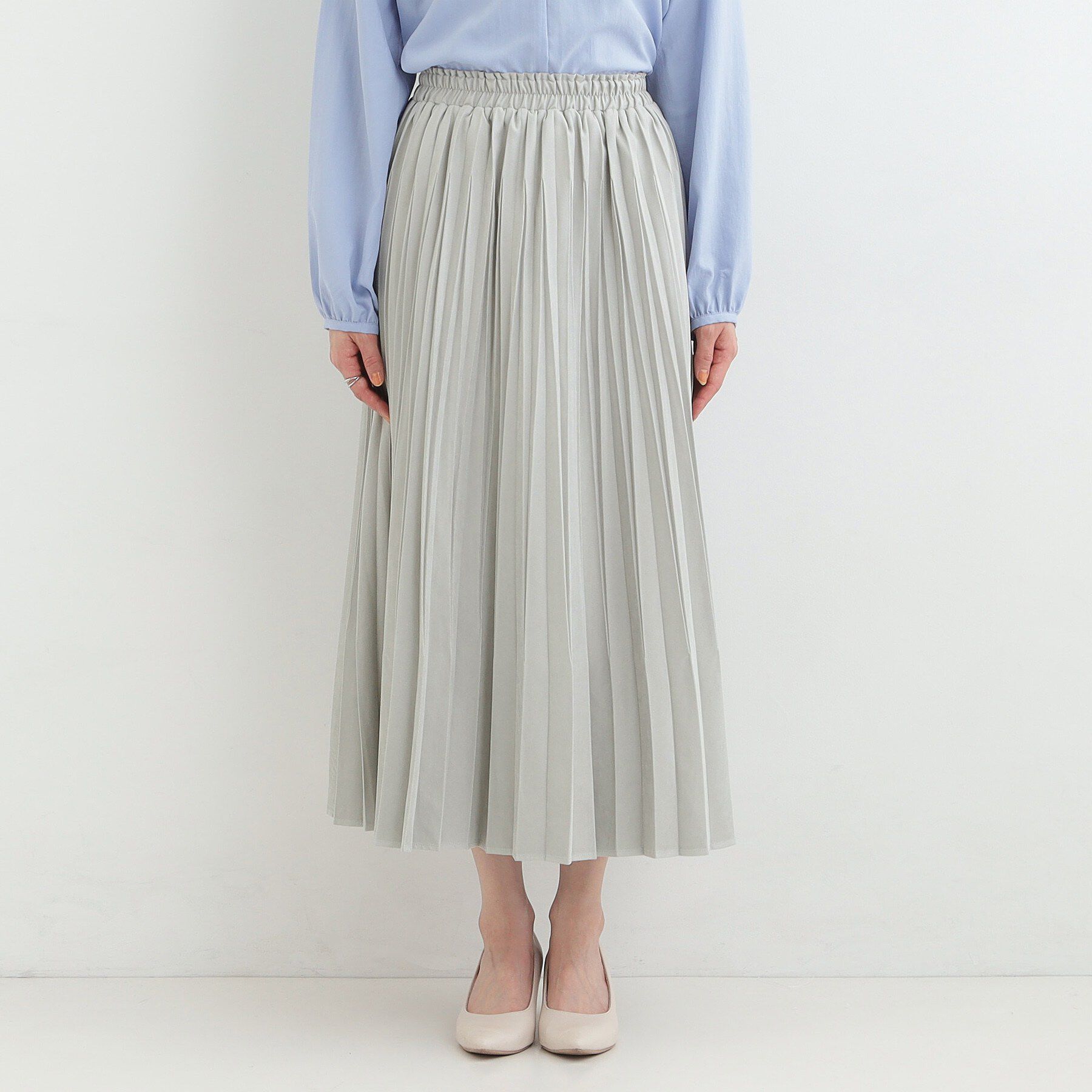 SHOO･LA･RUE「【洗濯機可/S-LL】きれいめにもカジュアルにも スエードライク プリーツスカート」|スカート|