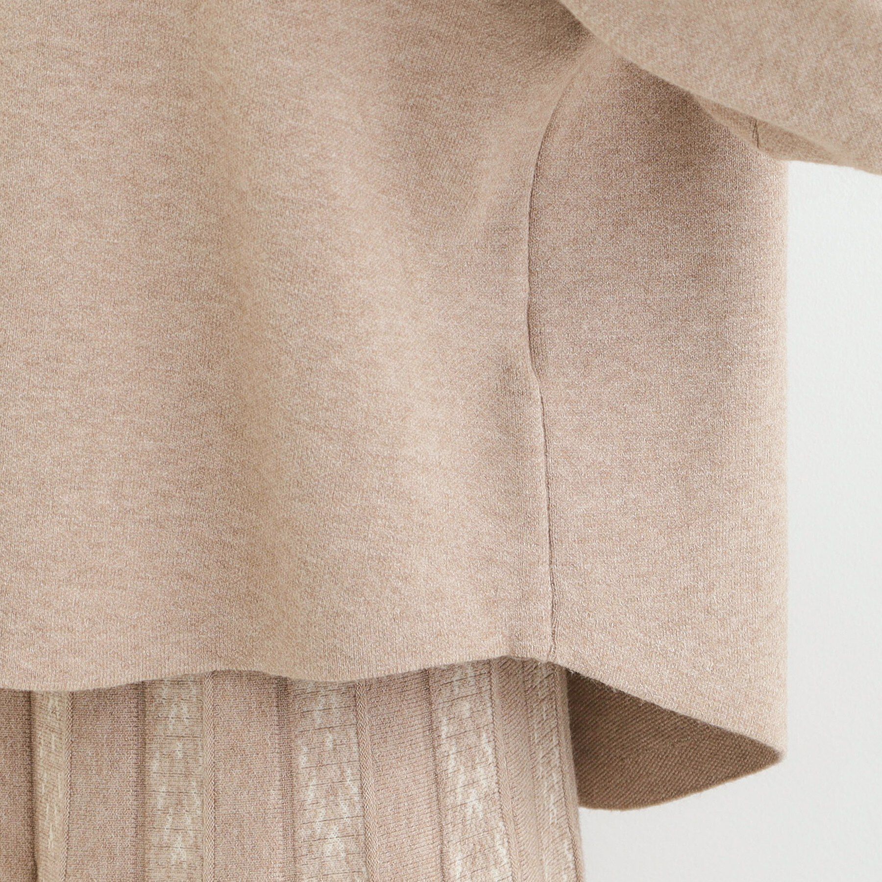 SHOO･LA･RUE「【洗濯機可/セットアップ可/S-LL】インせず着られる もちもち裾ラウンドニット」|ニット・セーター|