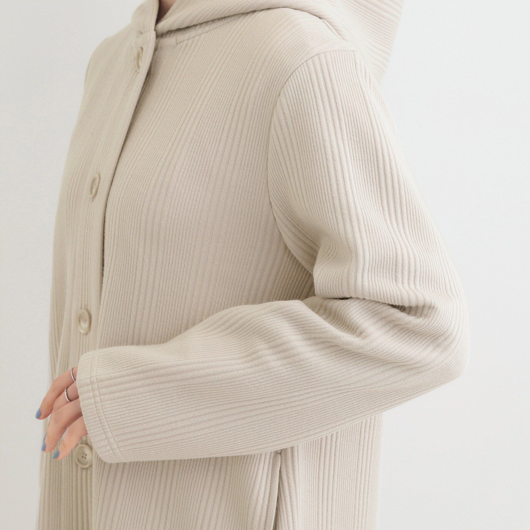 SHOO･LA･RUE「【洗濯機可/S-LL】体型をカバーしながらスマートに魅せる。ストライプジャカード コーディガン」|その他|