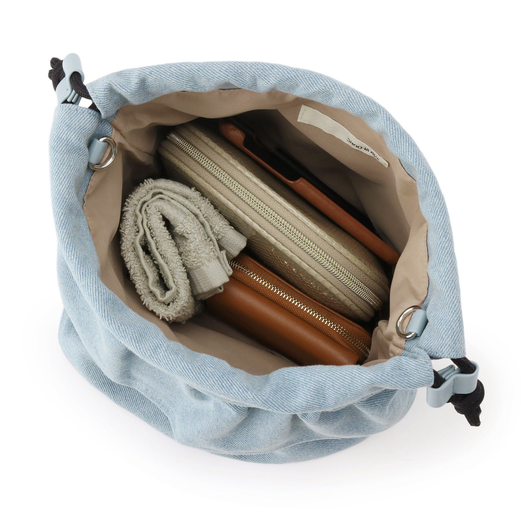 SHOO･LA･RUE「デニム巾着ショルダーバッグ」|ショルダー・メッセンジャー|