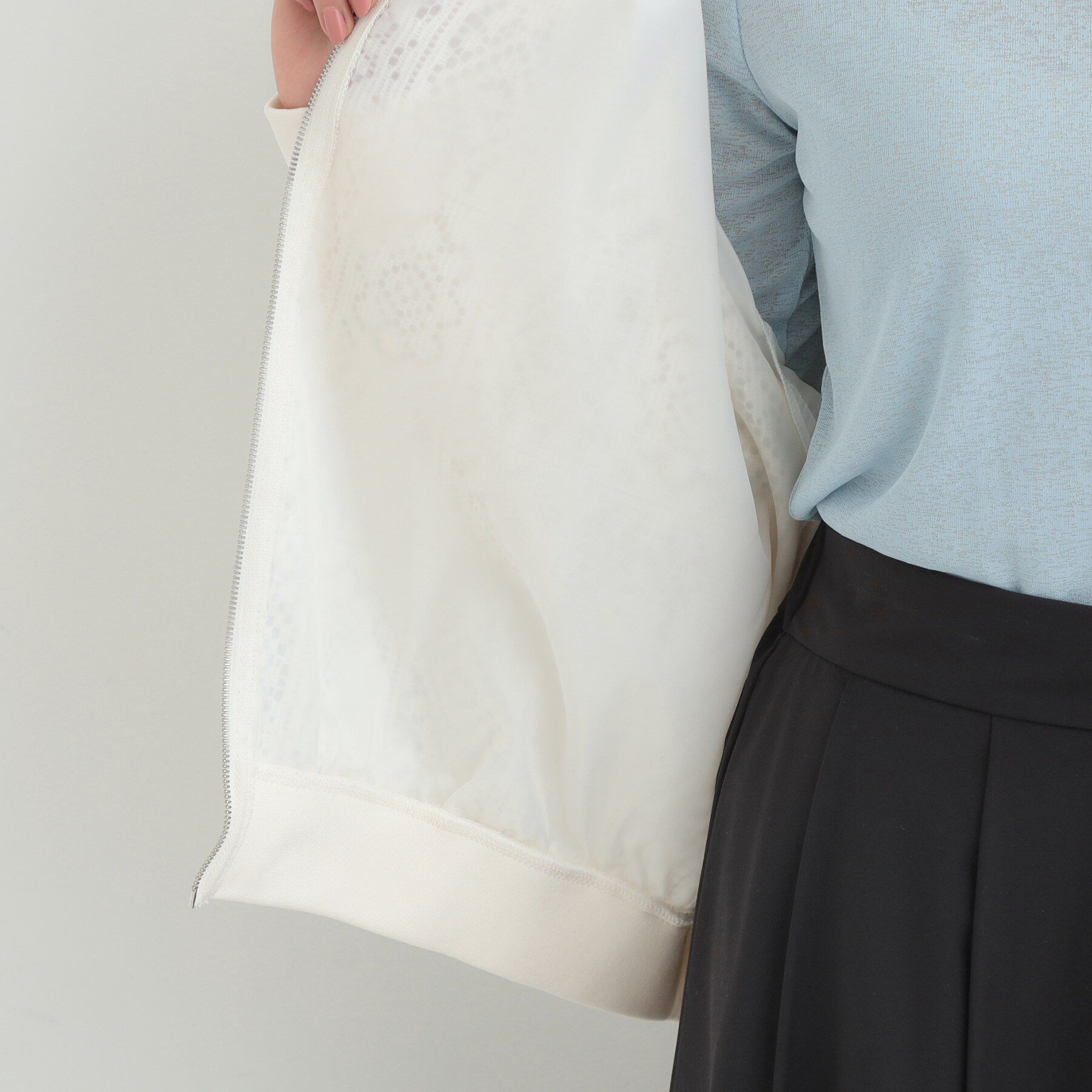 SHOO･LA･RUE「ちょうどいい華やかさ　ふんわりレースブルゾン」|ブルゾン・スタジャン|