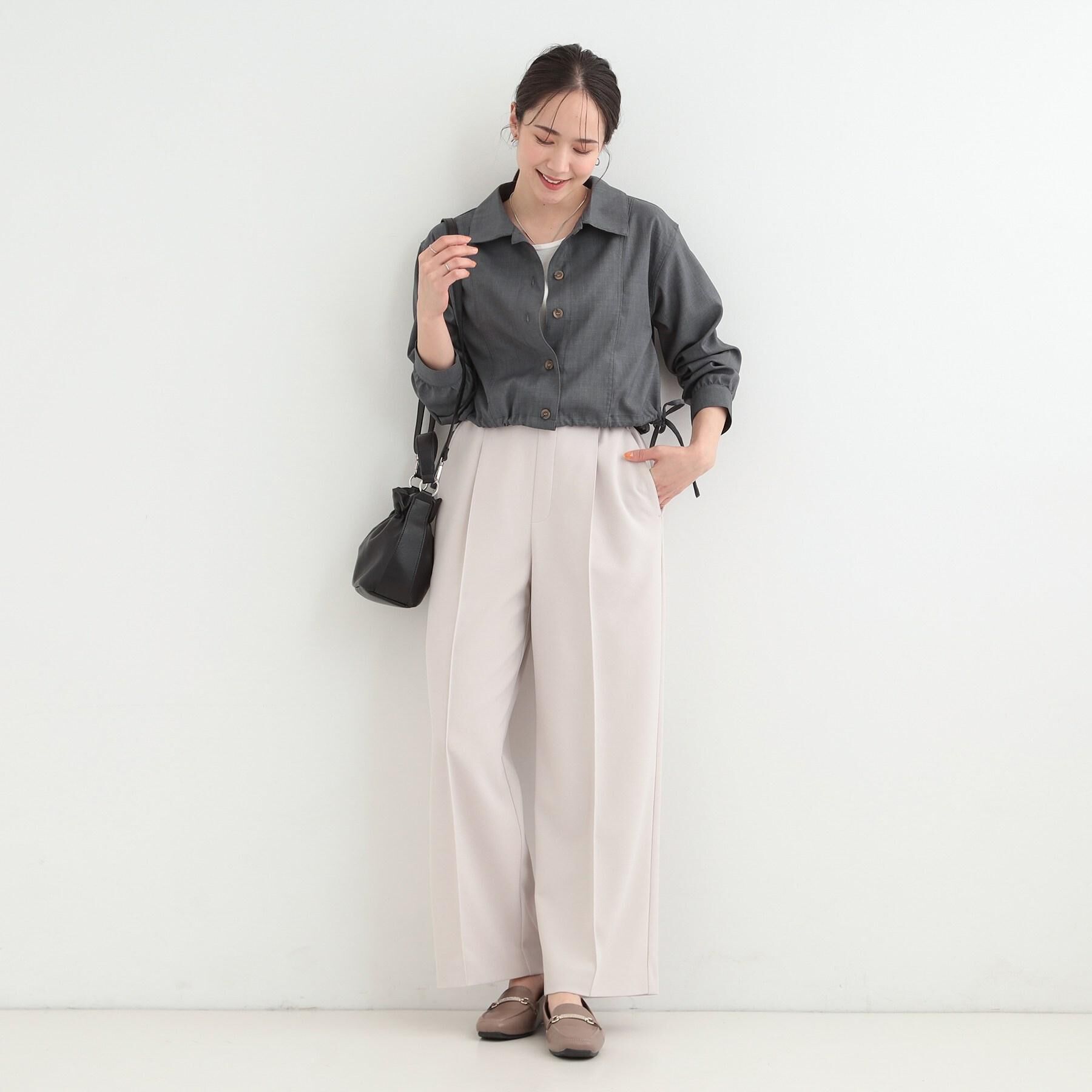 SHOO･LA･RUE「【高レビュー/S-LL/着丈選べる/洗濯後しわになりにくい】スマートに見えるイージーワイドパンツ」|その他|