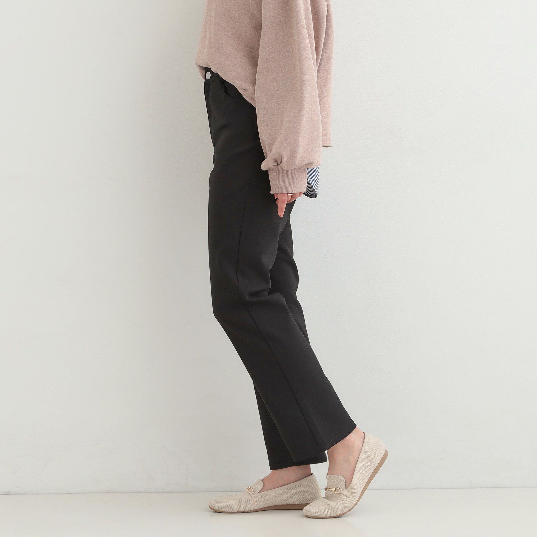 SHOO･LA･RUE「【洗濯機可/SS-LL/ストレッチ】すらっときれい見え 大人のストレートパンツ」|その他|