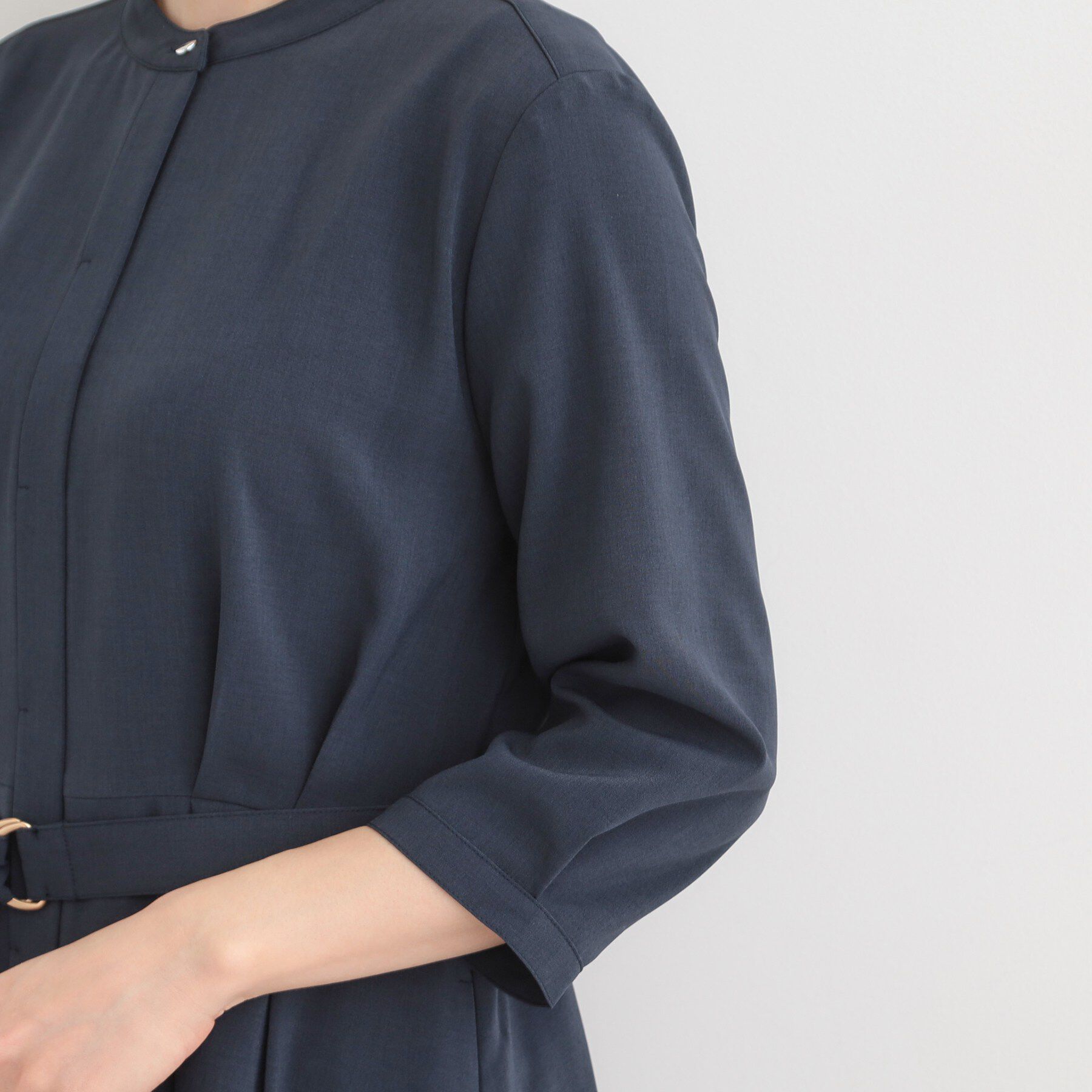 SHOO･LA･RUE「【洗濯機可/接触冷感/UV】ONOFF使える ウエストタックワンピース」|ワンピース|