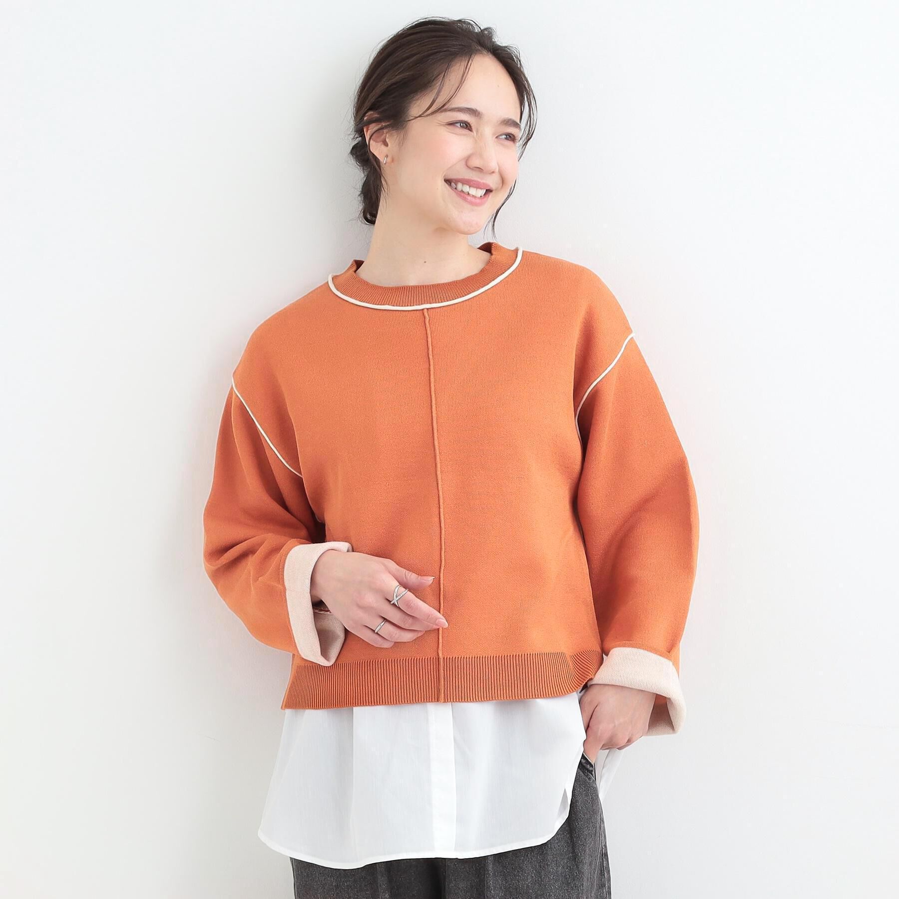 SHOO･LA･RUE「ダブルフェイス配色ニット」|ニット・セーター|