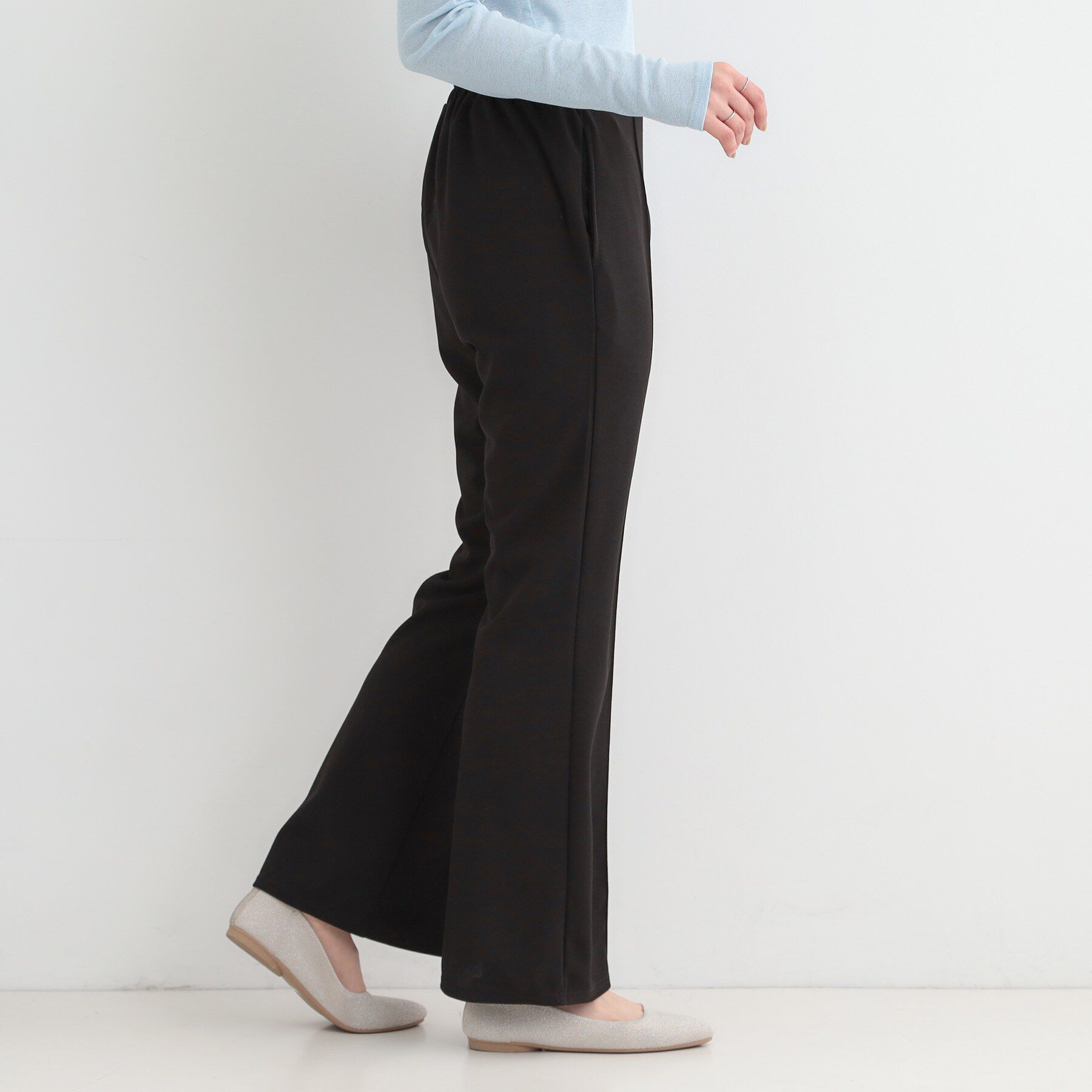 SHOO･LA･RUE「【洗濯機可】美脚見えが叶う のびのびストレッチフレアパンツ」|その他|