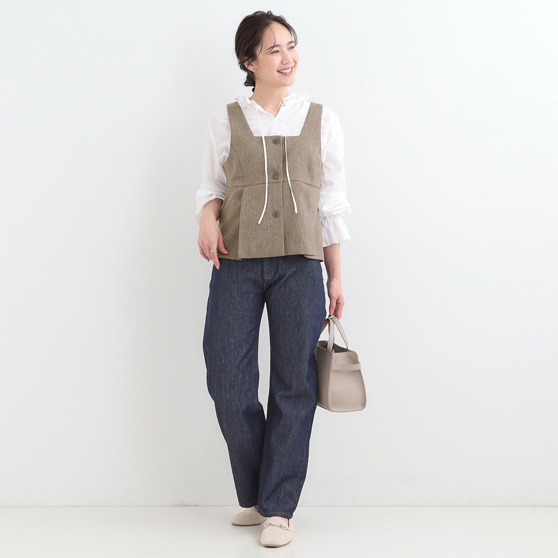 SHOO･LA･RUE「【2点セット/S-LL】着回し力も抜群　着るだけで決まる大人上品セットアップ」|スーツ|