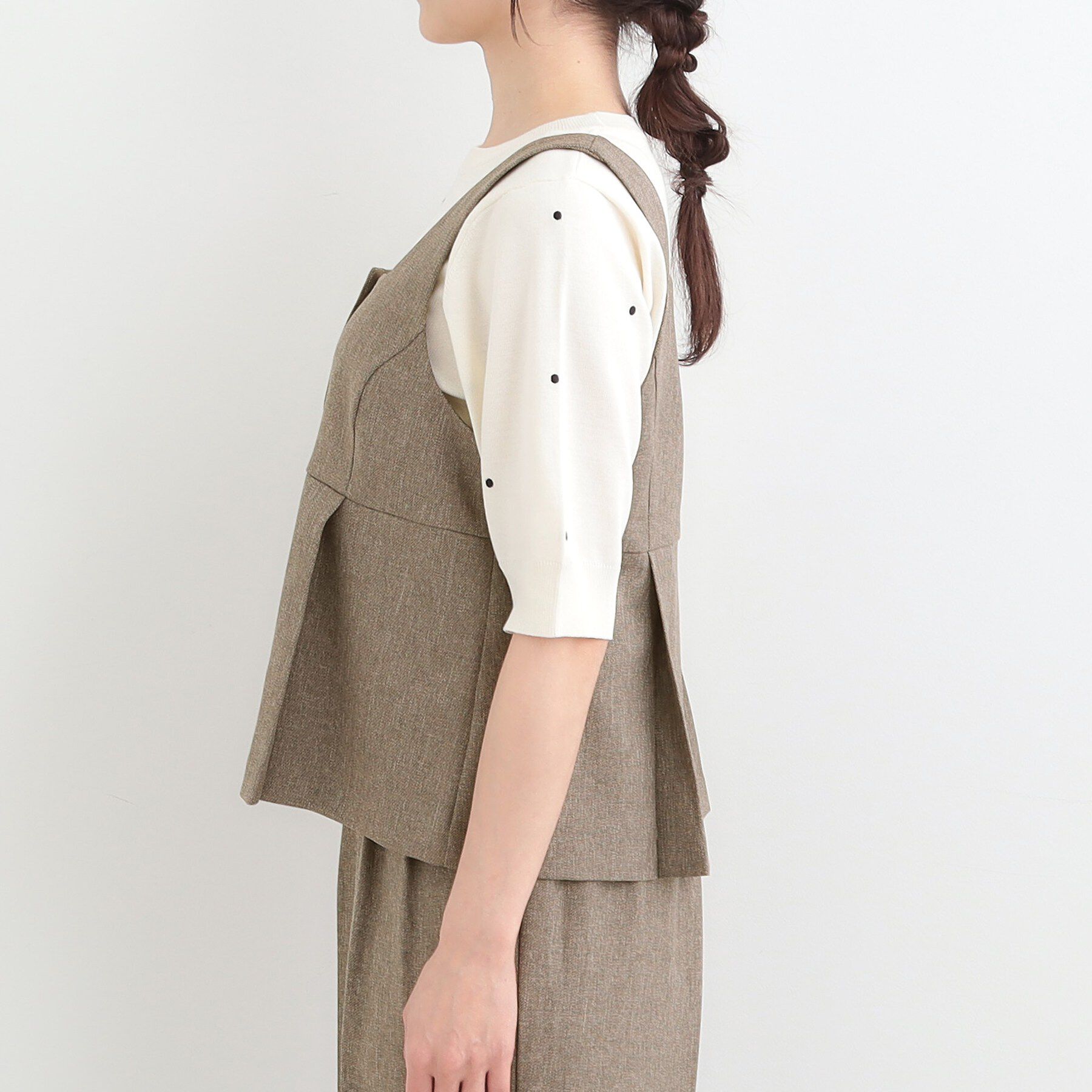 SHOO･LA･RUE「【2点セット/S-LL】着回し力も抜群　着るだけで決まる大人上品セットアップ」|スーツ|