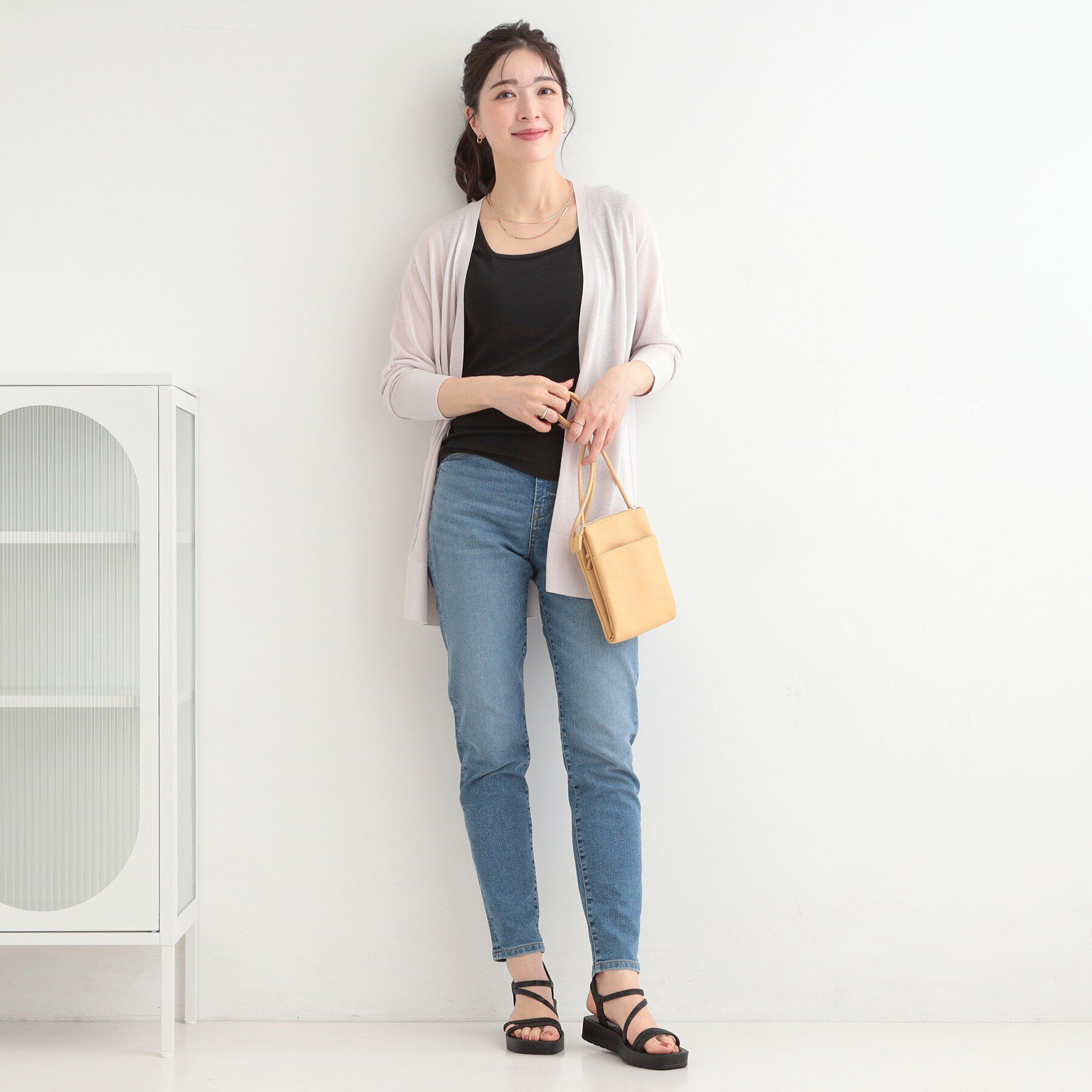 SHOO･LA･RUE「【前後2WAY/洗濯機可/S-LL】コーデのさりげないアクセントに　きらきらラメタンク」|キャミソール|