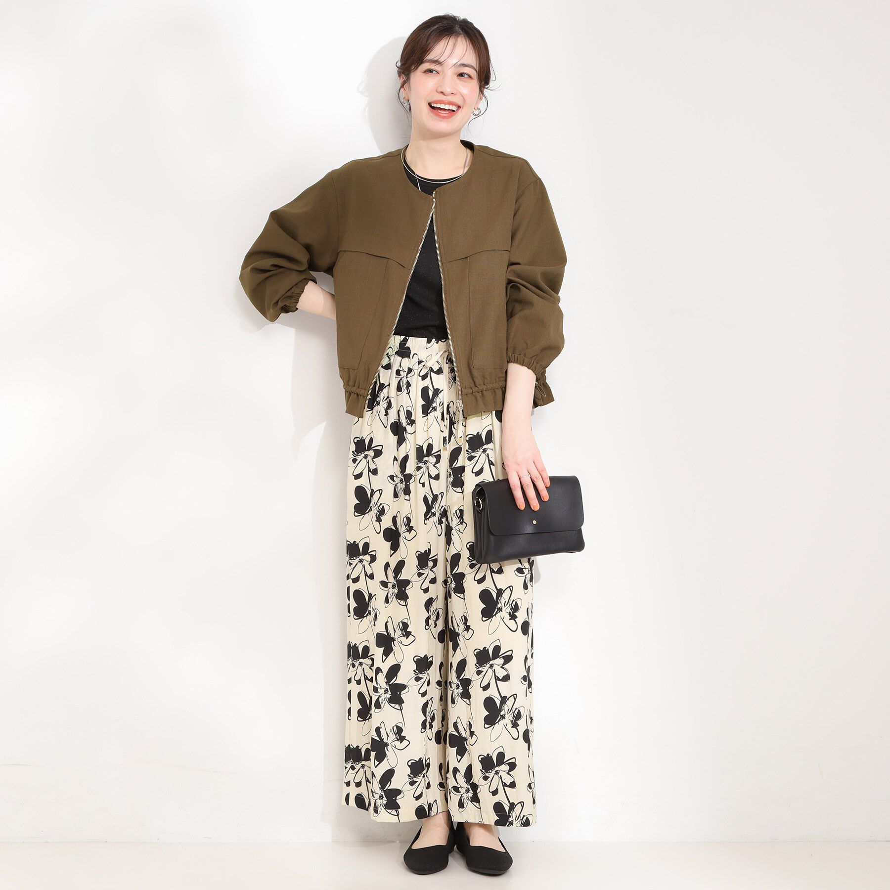 SHOO･LA･RUE「【S-LL】スタイルアップを叶える　大人のドロストブルゾン」|ブルゾン・スタジャン|