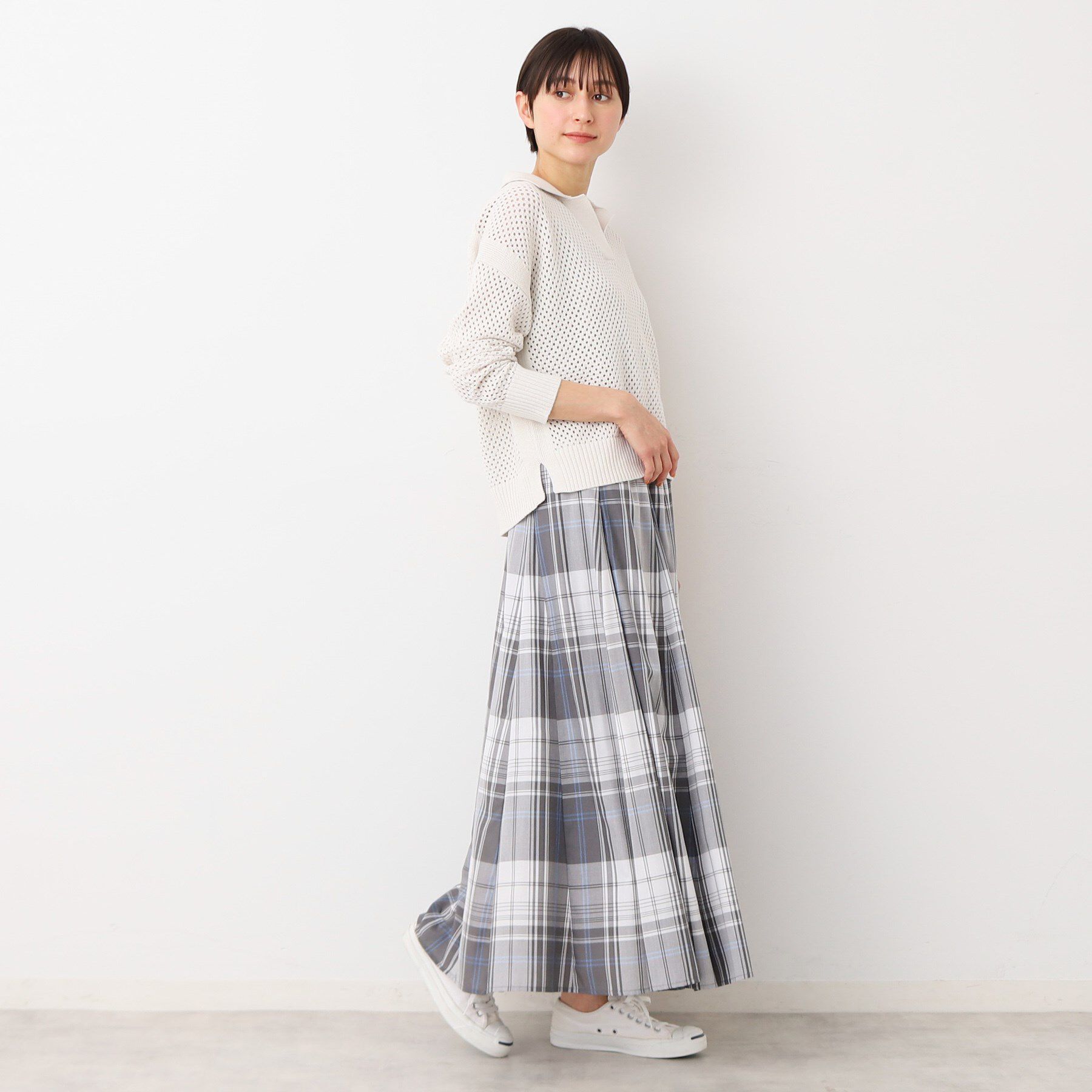 Dessin「【ウエストゴム・4サイズ展開】映えチェック柄スカート（XS～L）」|スカート|