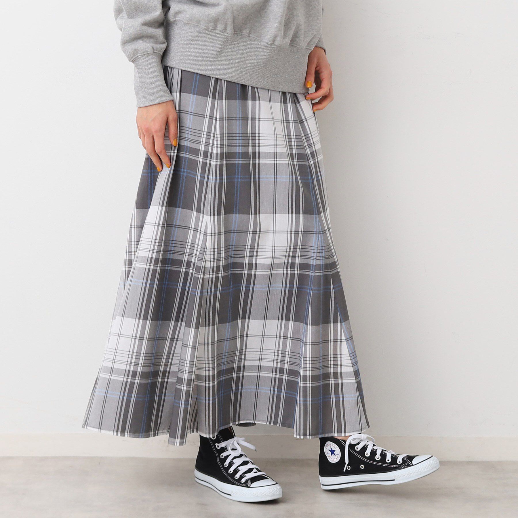 Dessin「【洗える・4サイズ展開】チェック柄マーメイドスカート（XS～L）」|スカート|