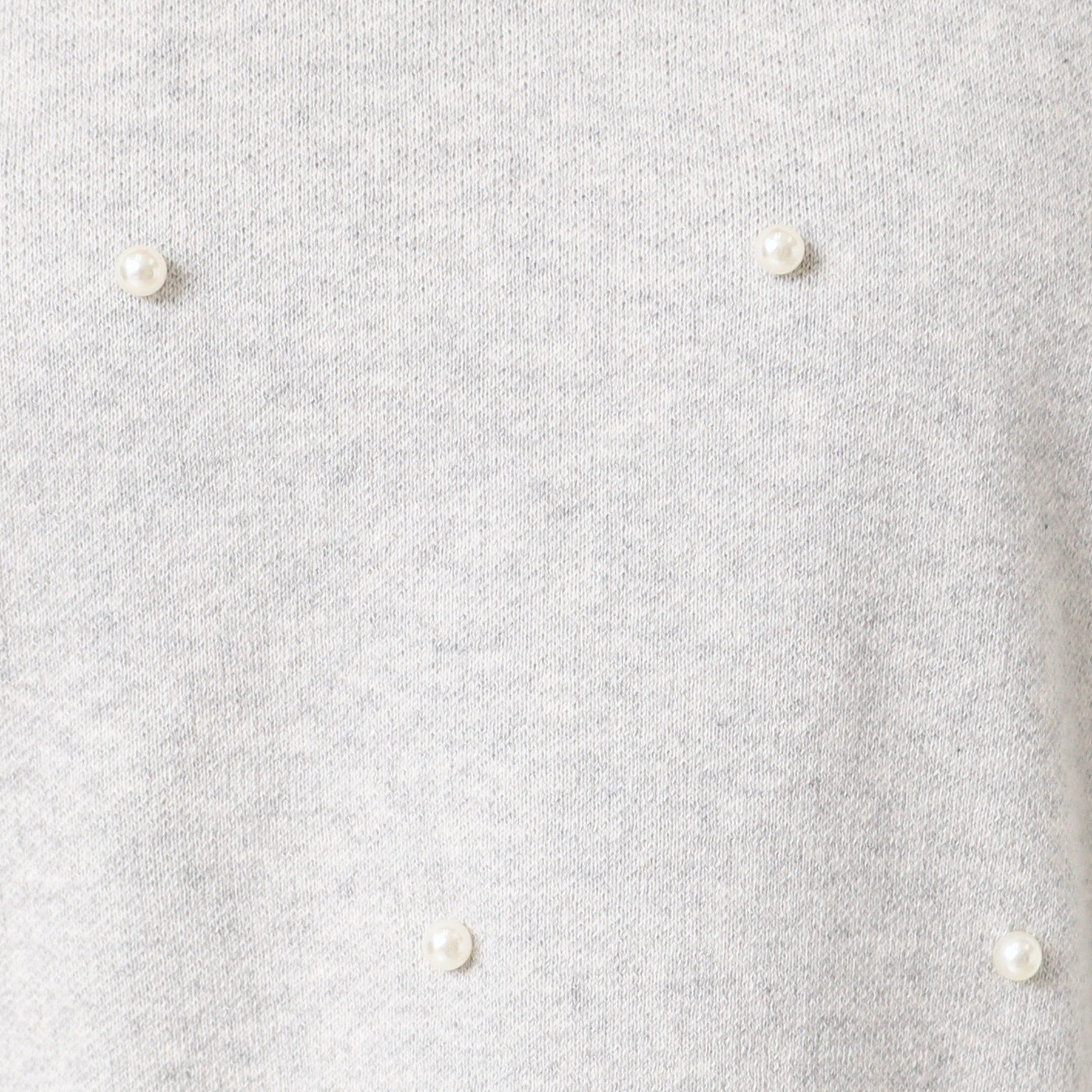 Dessin「【洗える】パール調付きクロップド丈ニット（S～L）」|ニット・セーター|