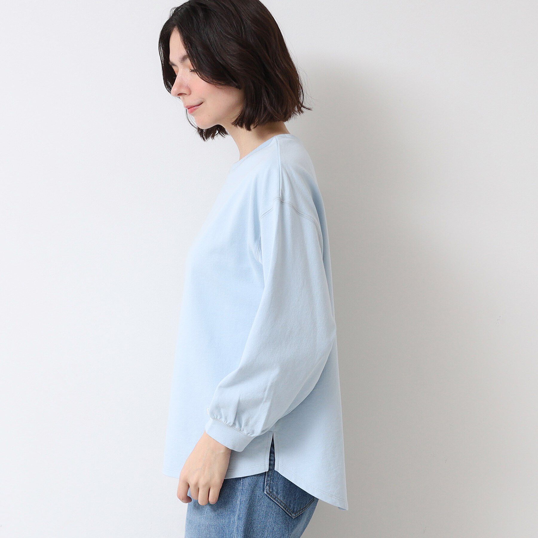 Dessin「【360度可愛い・洗える】バックヘンリーカットソー（9分袖/XS~L）」|Tシャツ・カットソー|