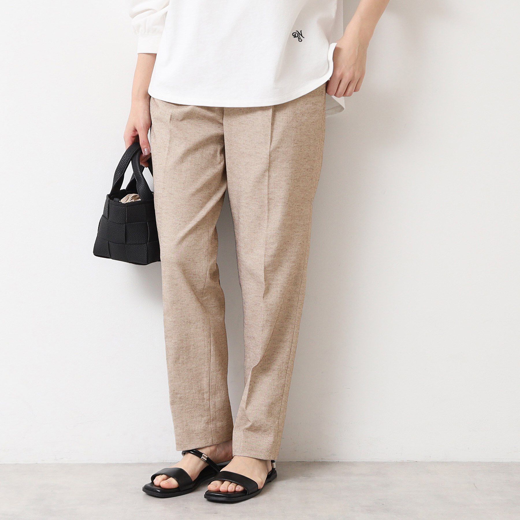 Dessin「【多機能・後ろゴム】リネンブレンドテーパードパンツ」|その他|