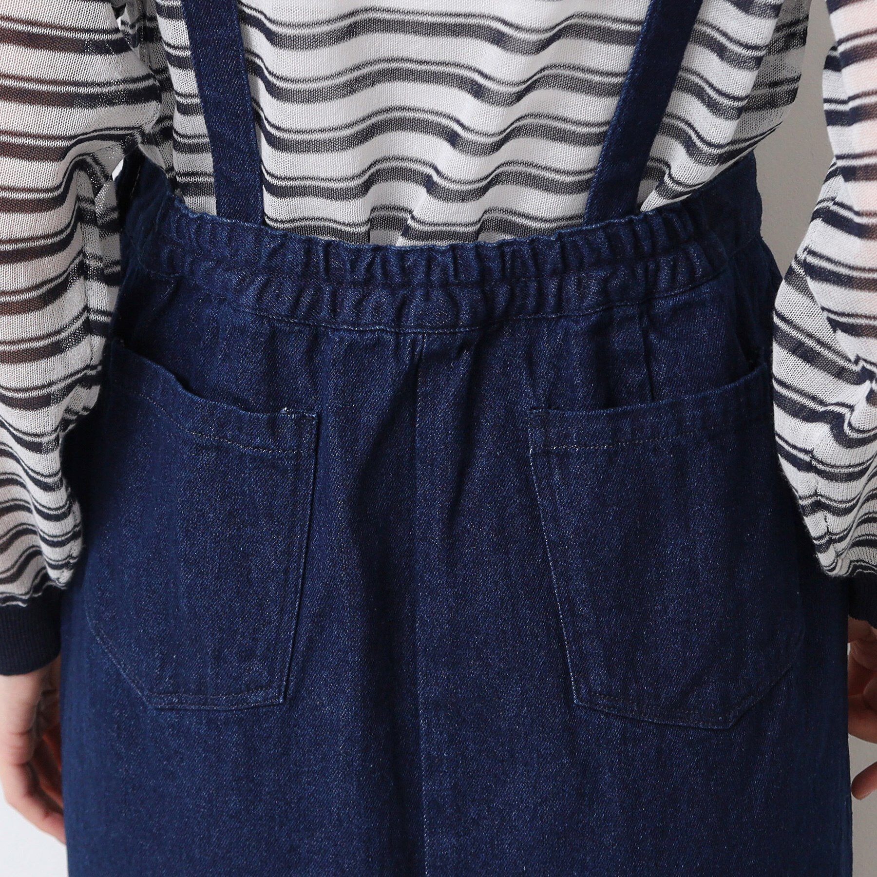 Dessin「【洗える・後ろゴム】サスペンダー付デニムスカート（S～L）」|スカート|