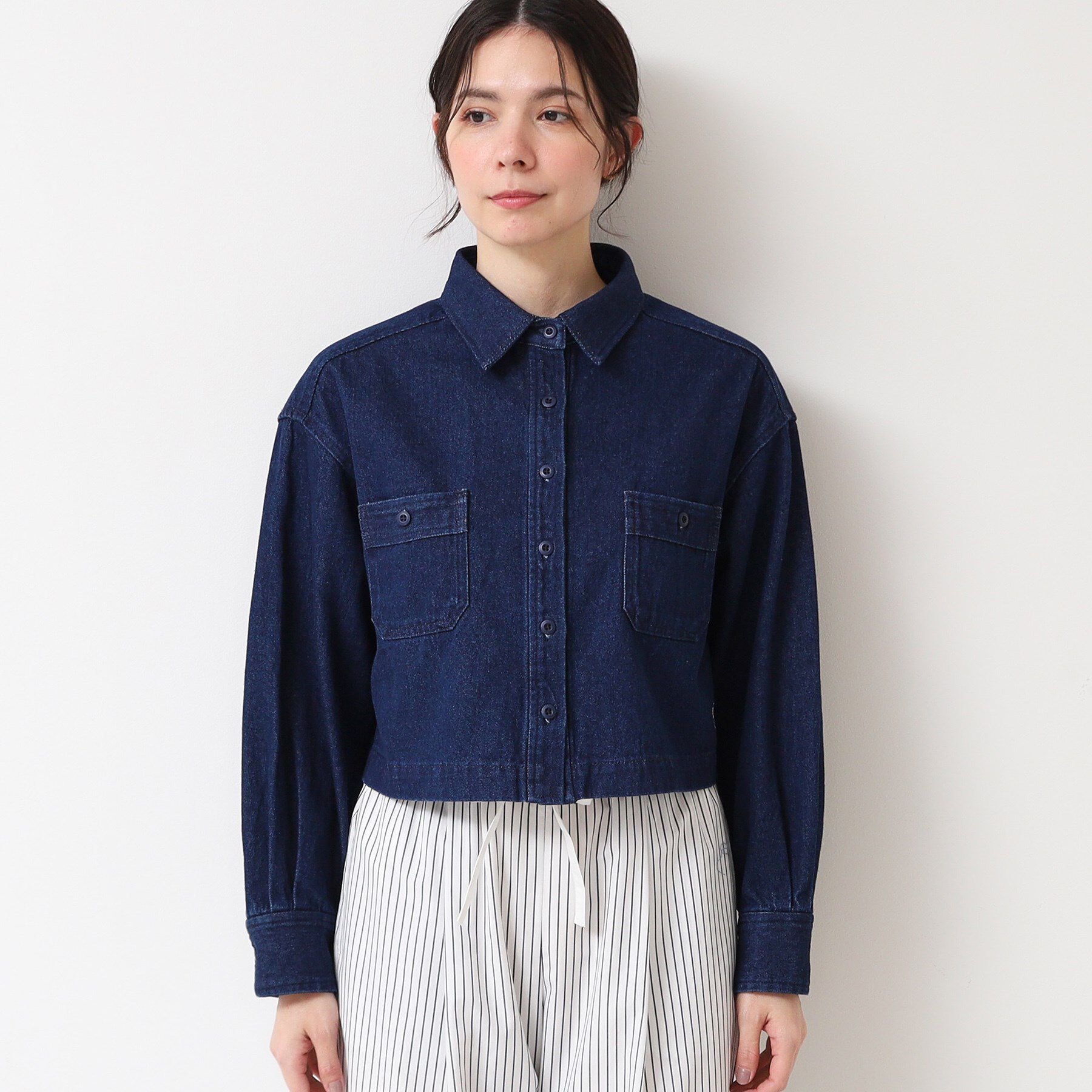 Dessin「【洗える】クロップドデニムジャケット」|デニムジャケット|