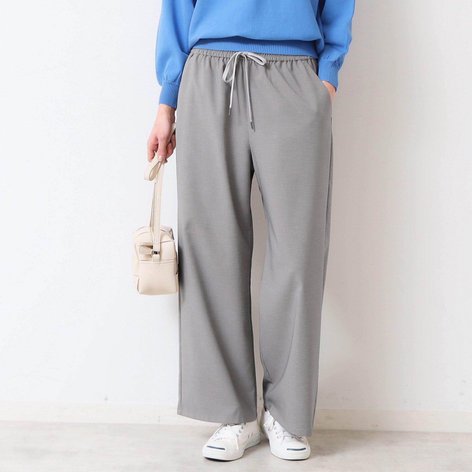 Dessin「【ウエストゴム・洗える】ドロストリラックスパンツ（XS～L）」|その他|