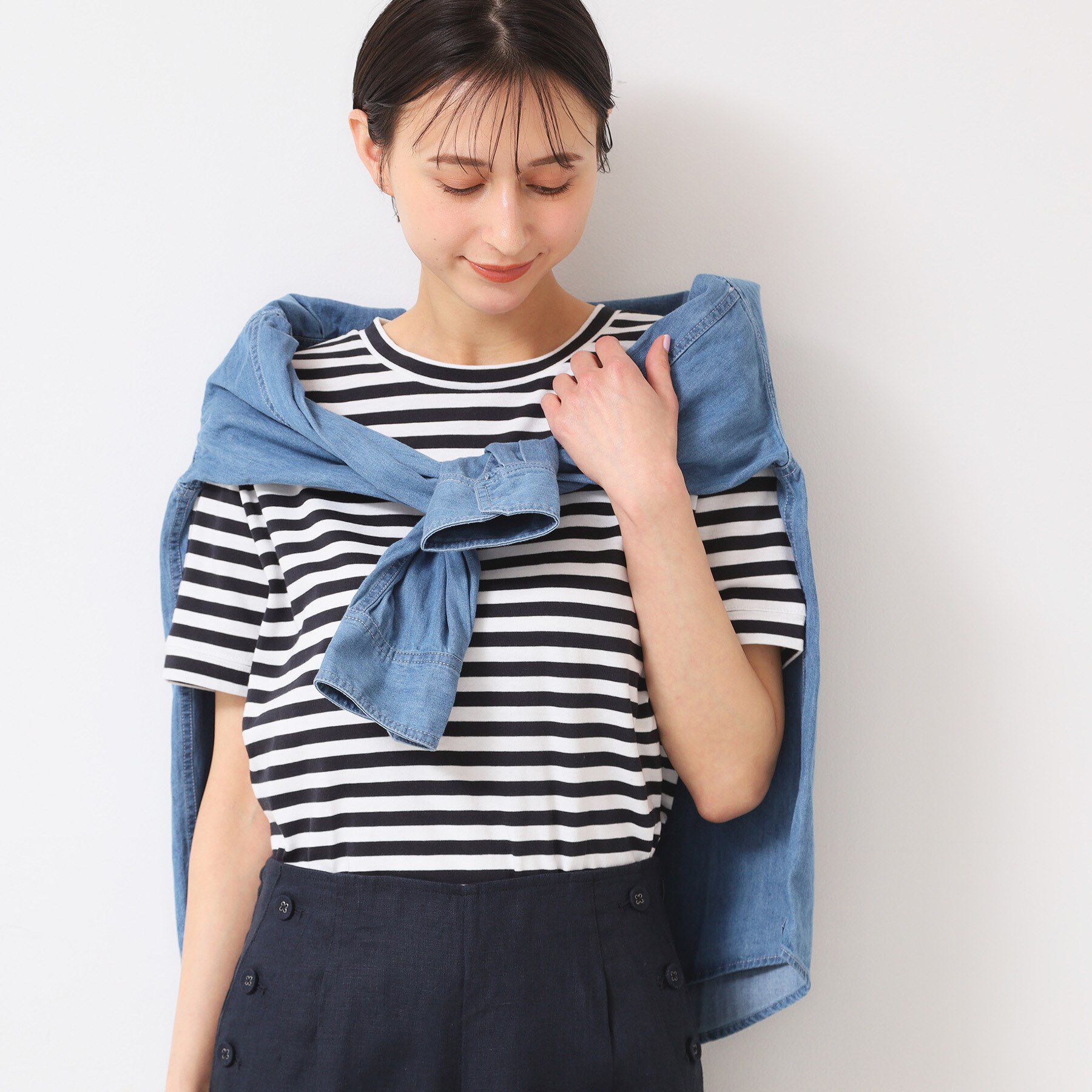 Dessin「【レイヤード・1枚着・プチプラ】シャツテールTシャツ（XS～L）」|Tシャツ・カットソー|