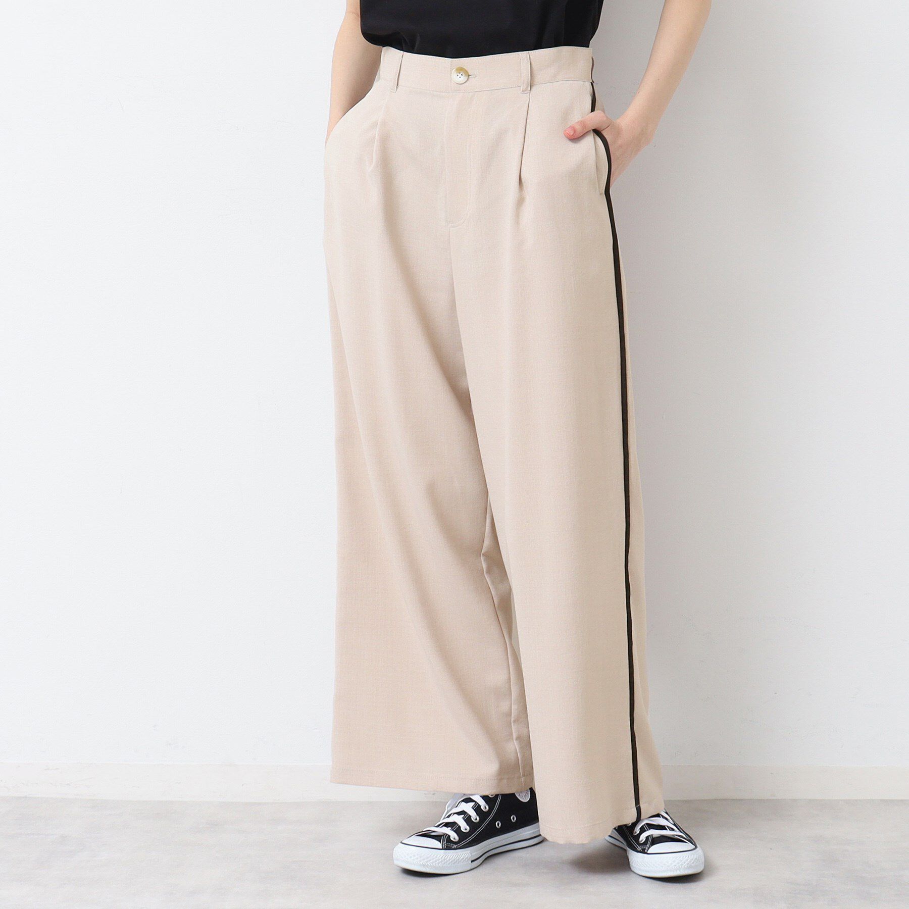 Dessin「【セットアップ可能・洗える】タック入りワイドパンツ（S～L）」|その他|