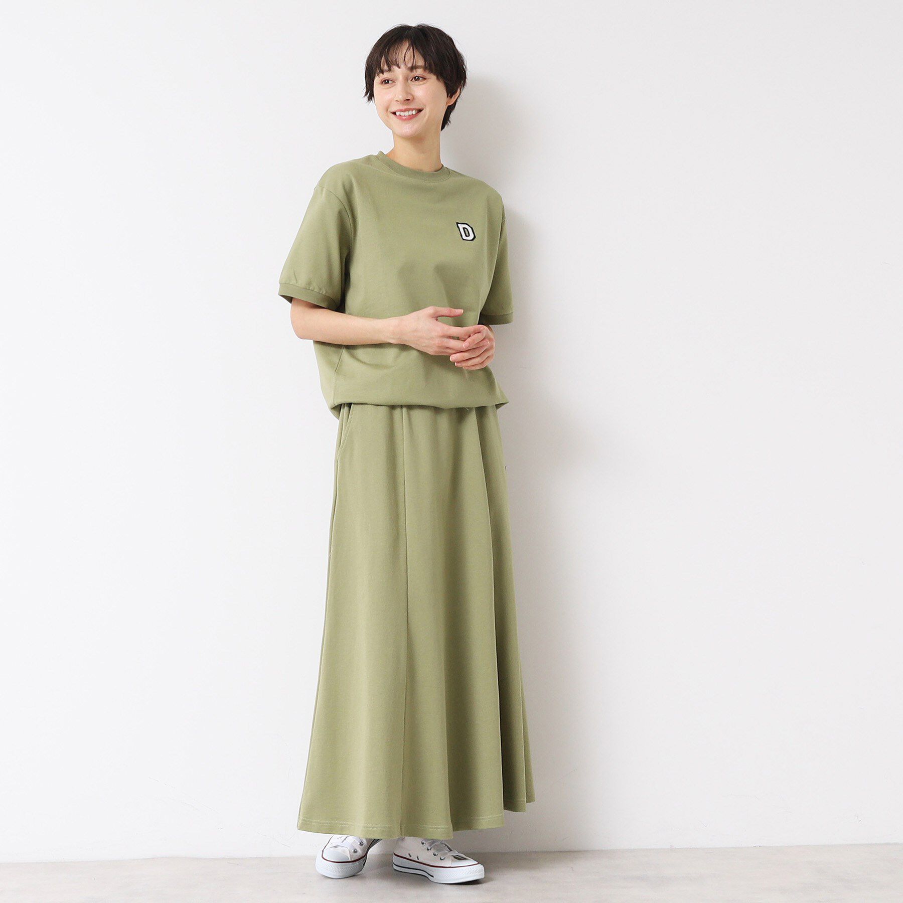 Dessin「【セットアップ可能・ウエストゴム・洗える】ミニ裏毛フレアスカート」|スカート|