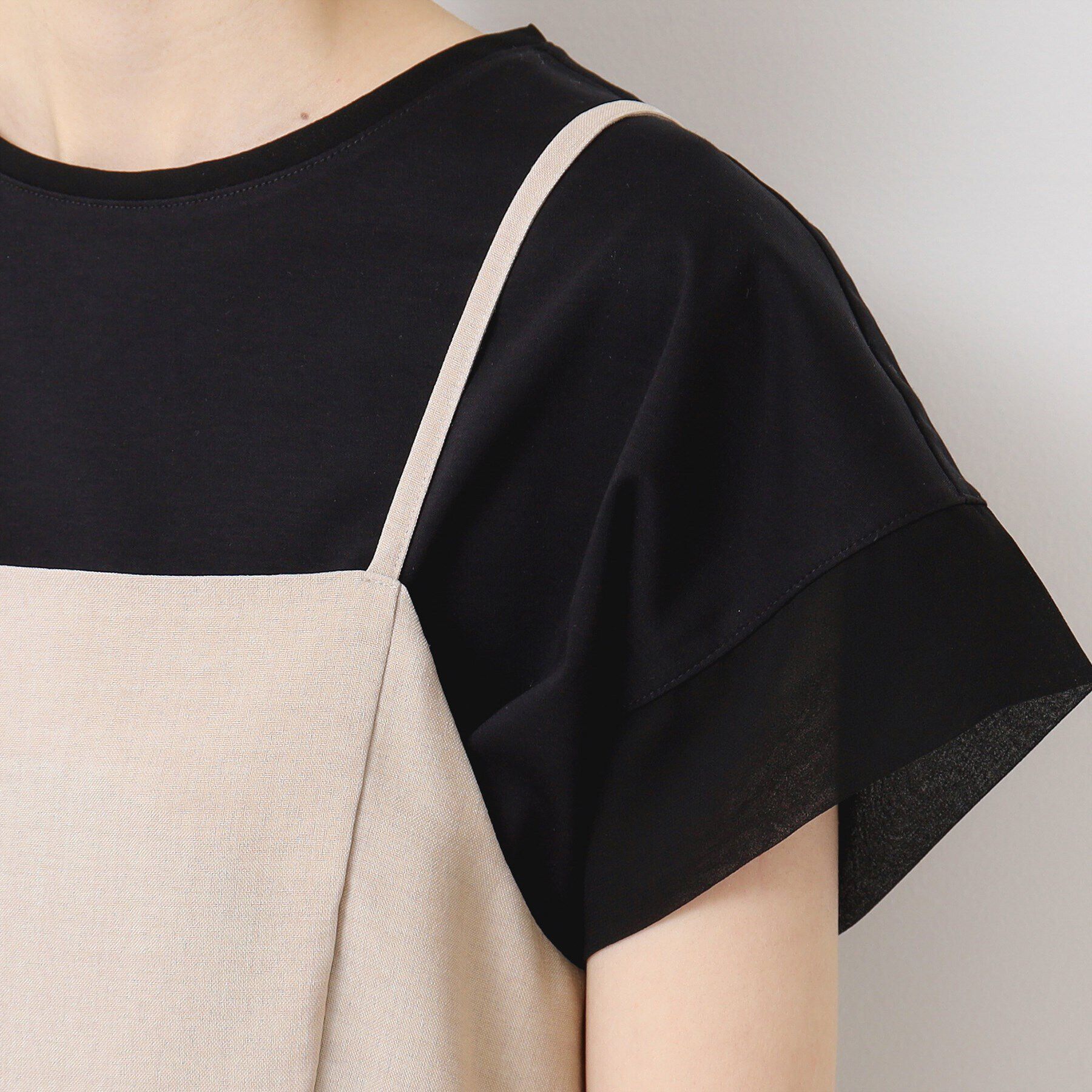 Dessin「【セットアップ可能・洗える】切り替えギャザー入りキャミソール」|キャミソール|