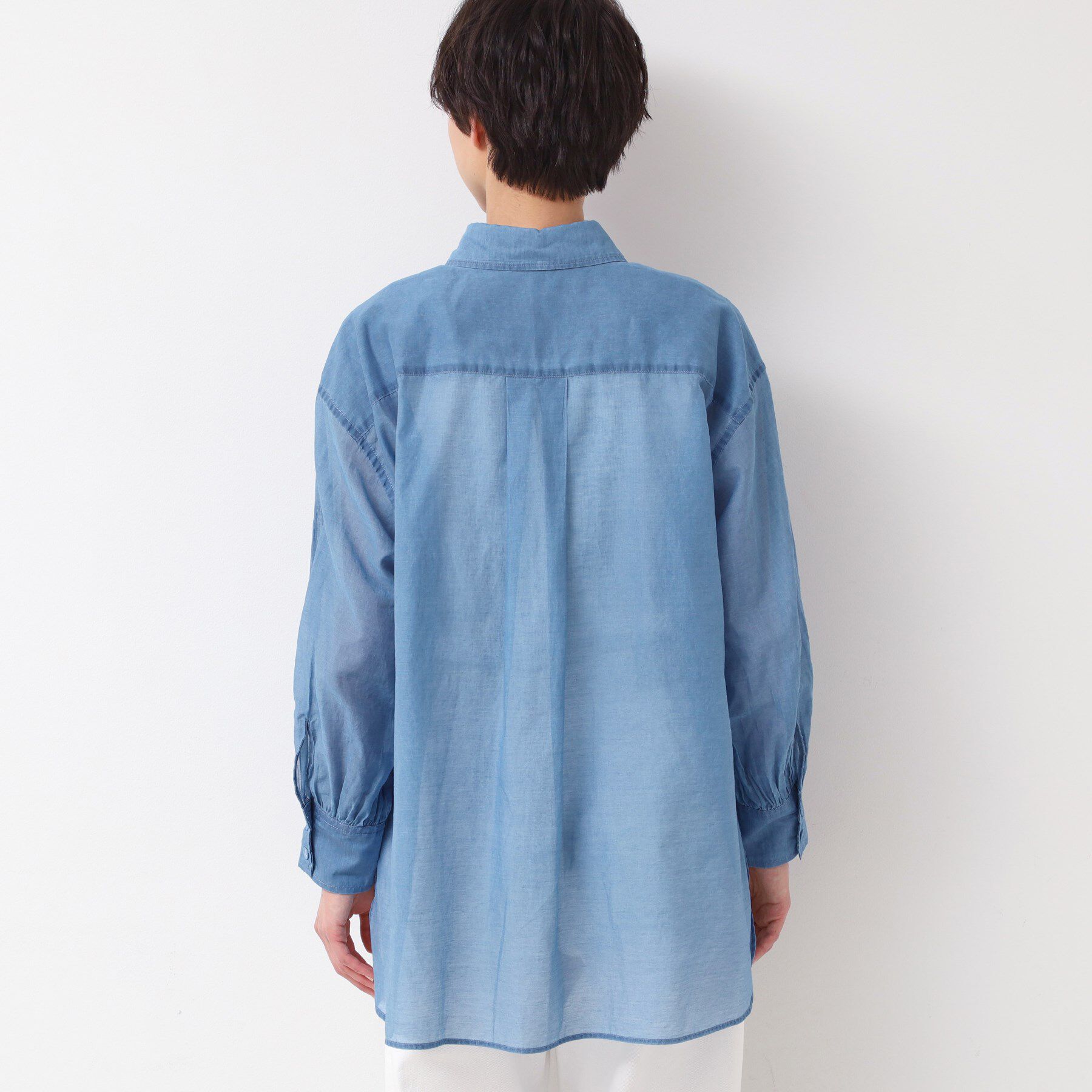 Dessin「【洗える】シアーデニムシャツ」|シャツ・ブラウス|