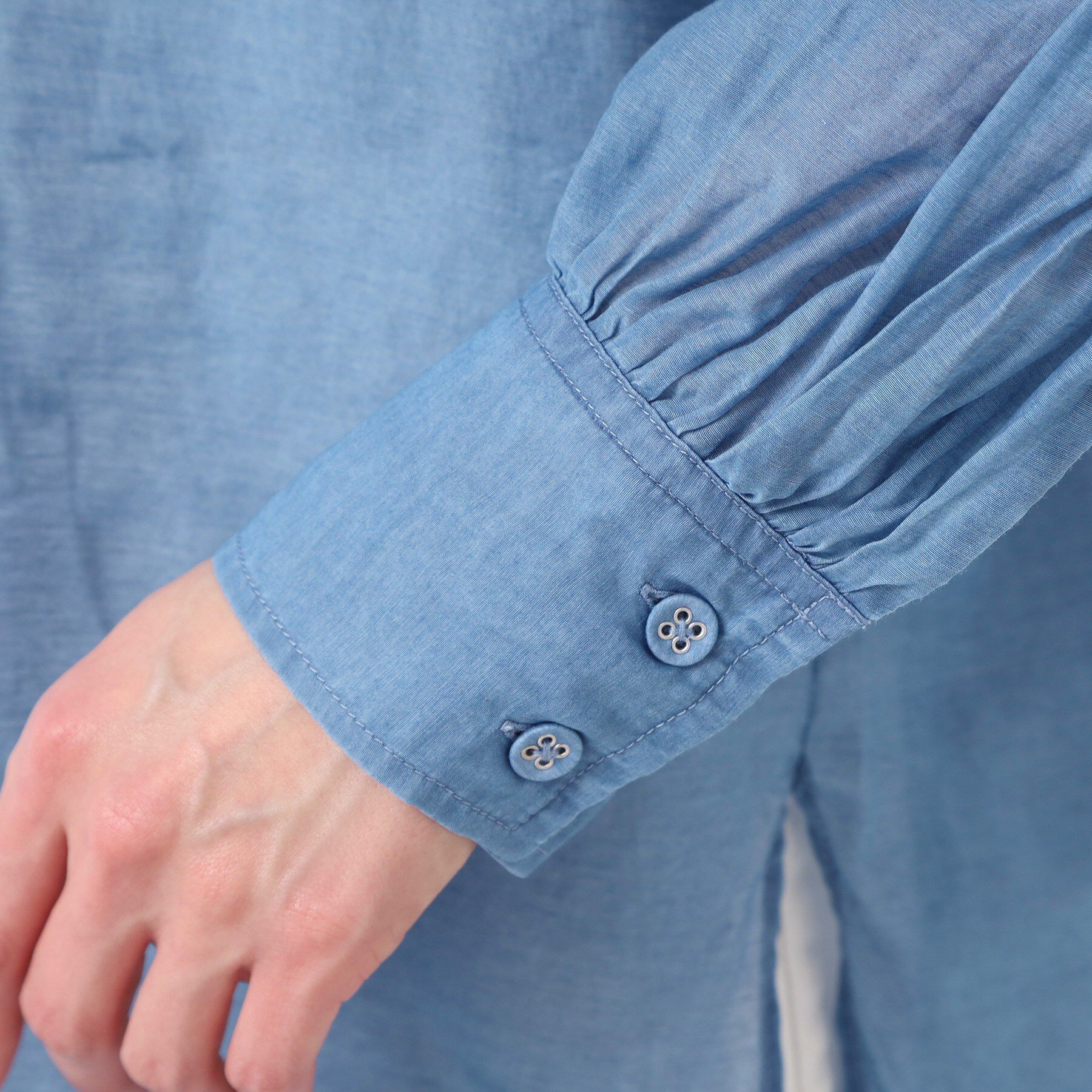 Dessin「【洗える】シアーデニムシャツ」|シャツ・ブラウス|