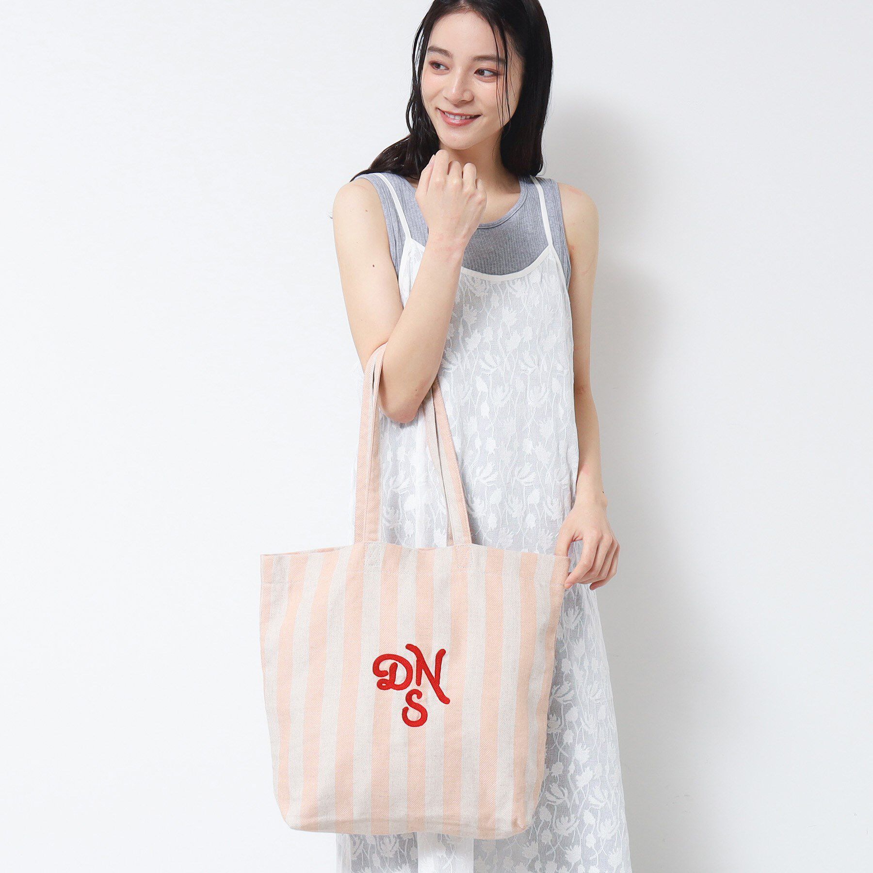 Dessin「ストライプロゴ刺繍トート」|トートバッグ|