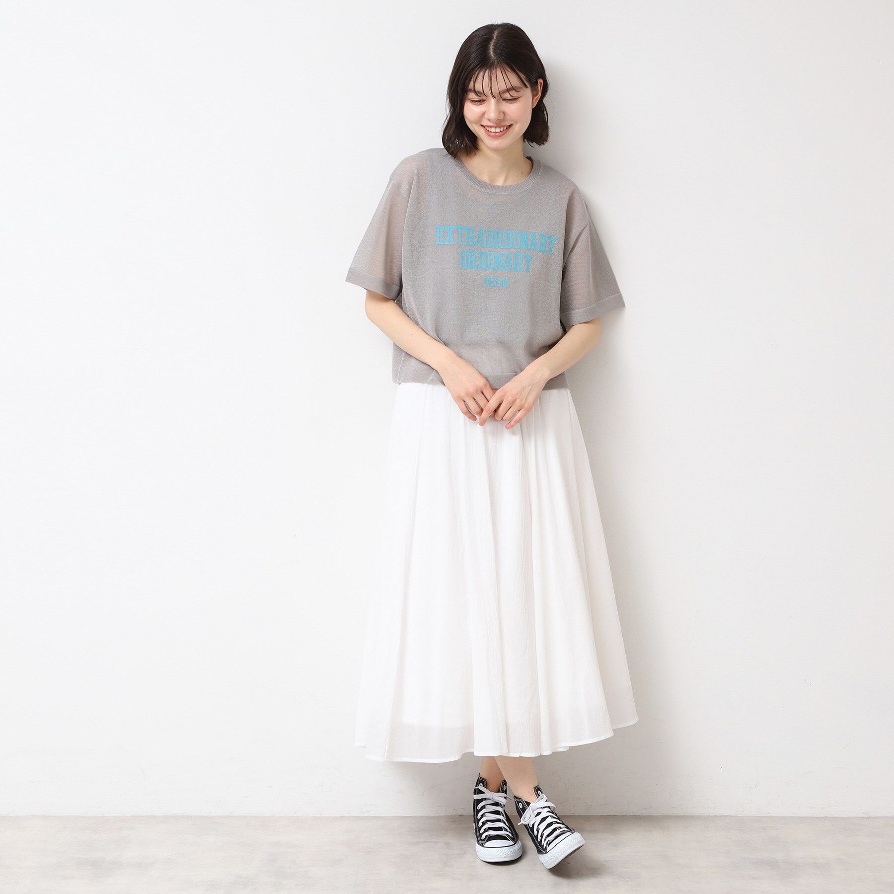 Dessin「【洗える】シースルーロゴニット」|ニット・セーター|