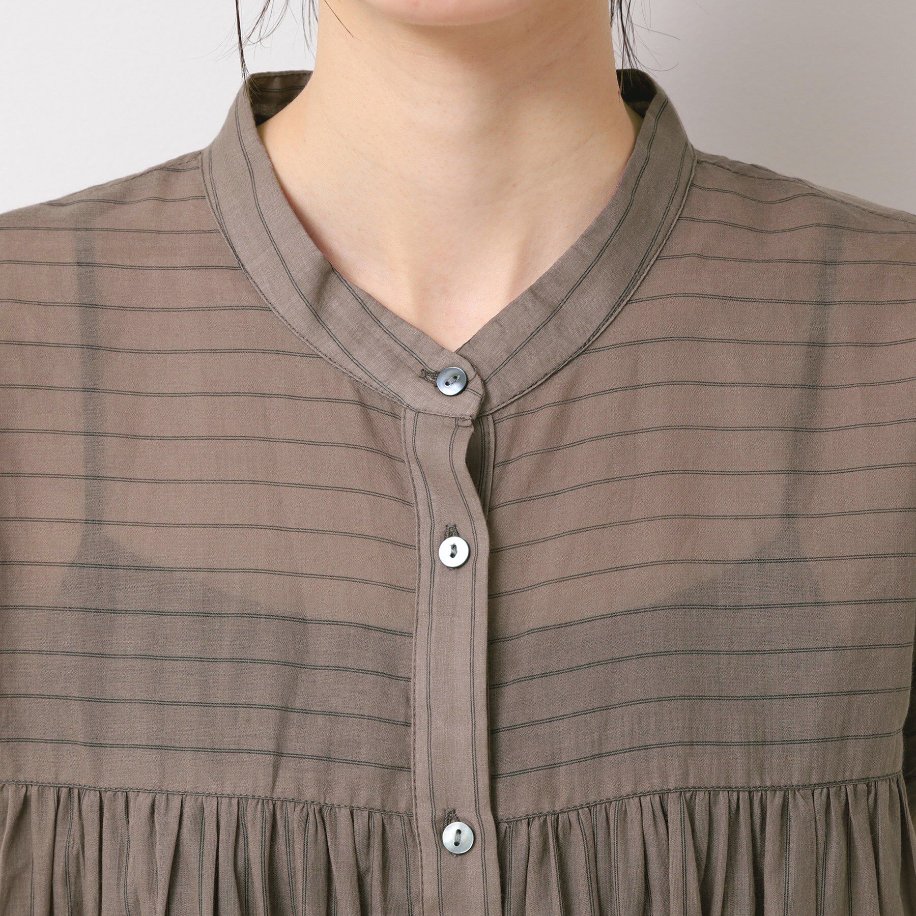 Dessin「【洗える】シアーシャツワンピース」|ワンピース|