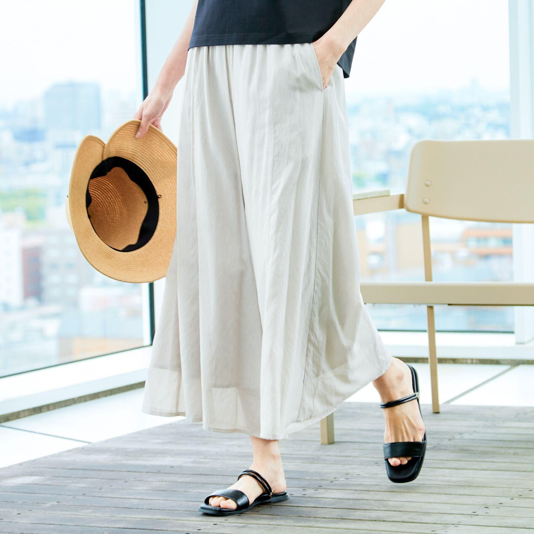 Dessin「【ウエストゴム・洗える】リラクシーパンツ」|その他|