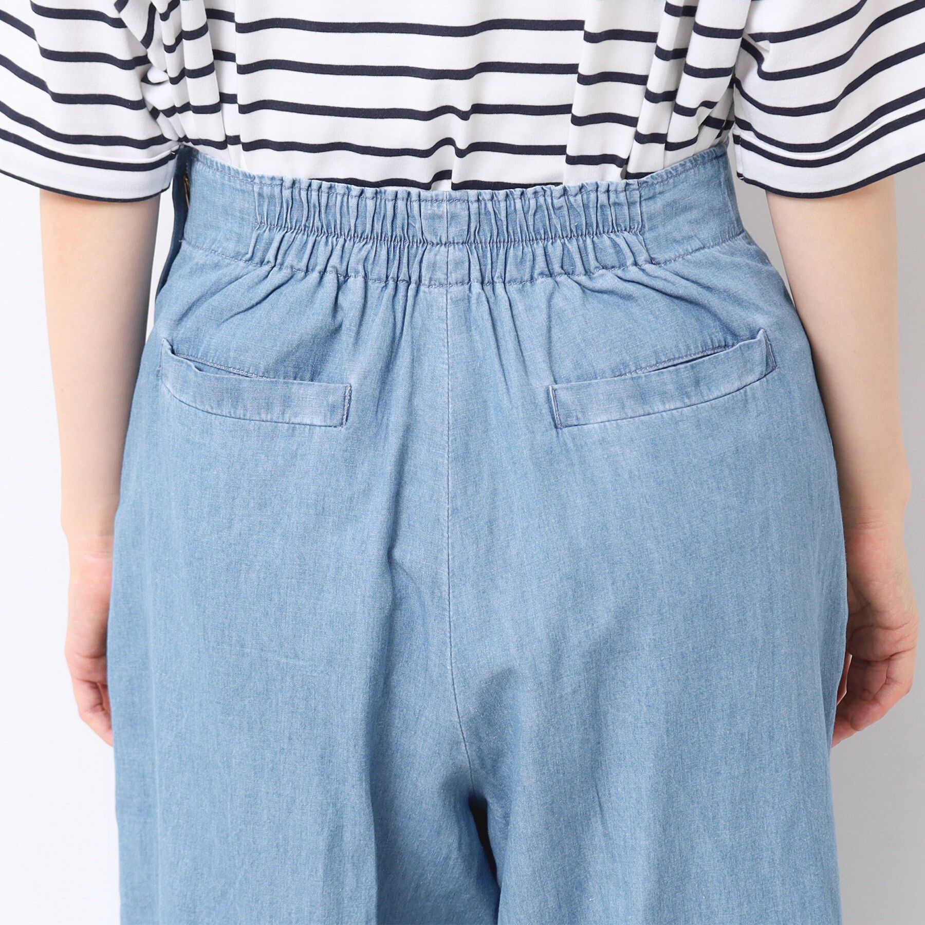 Dessin「【洗える・4サイズ展開】リネンブレンドクロップド丈マリンパンツ」|その他|