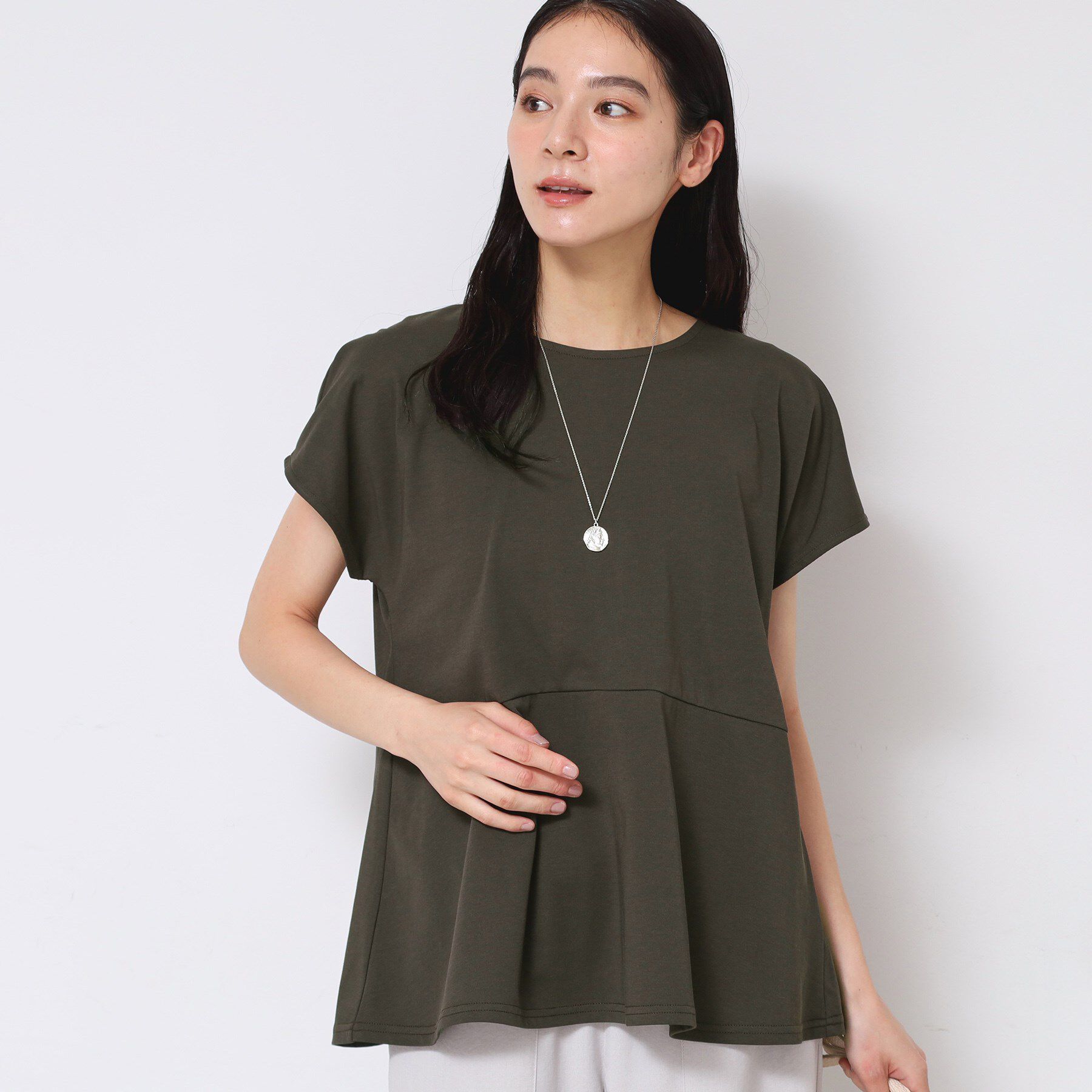 Dessin「◆【洗える】ペプラムチュニックカットソー（XS～L）」|Tシャツ・カットソー|