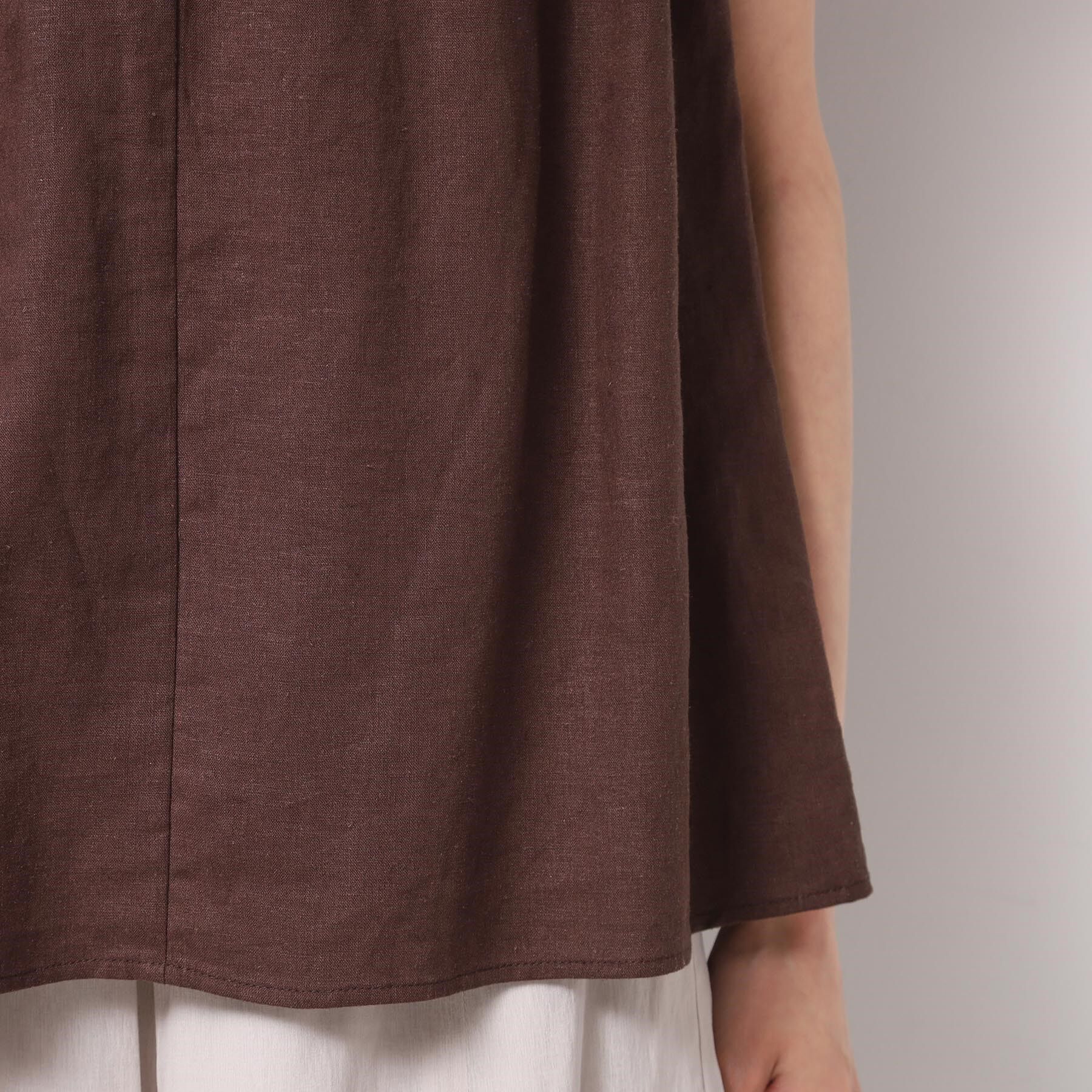 Dessin「【洗える】レーヨン麻フリルスリーブブラウス」|シャツ・ブラウス|