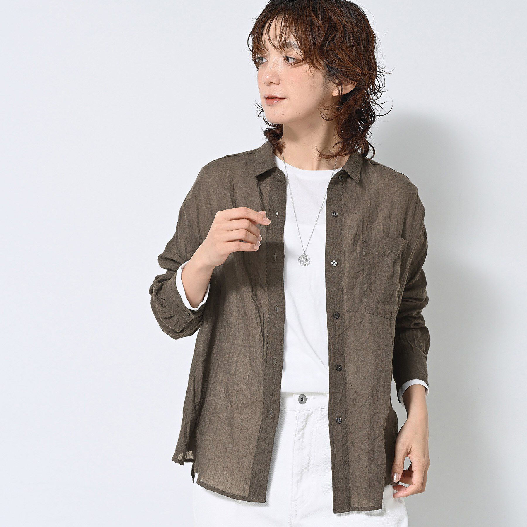 Dessin「【洗える】シアーシャンブレーシャツ」|シャツ・ブラウス|