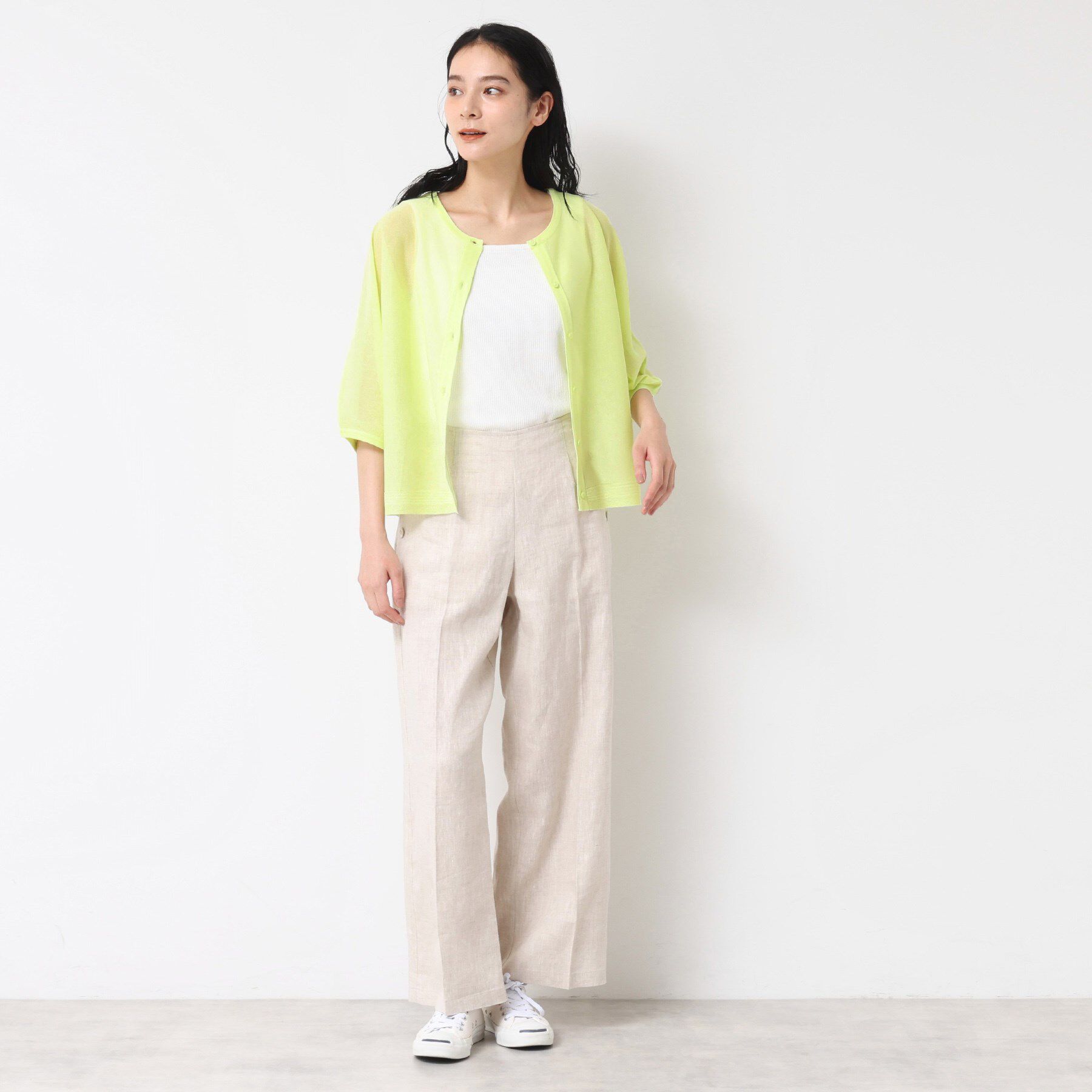 Dessin「【前後2WAY・洗える】シアーカーディガン」|カーディガン|