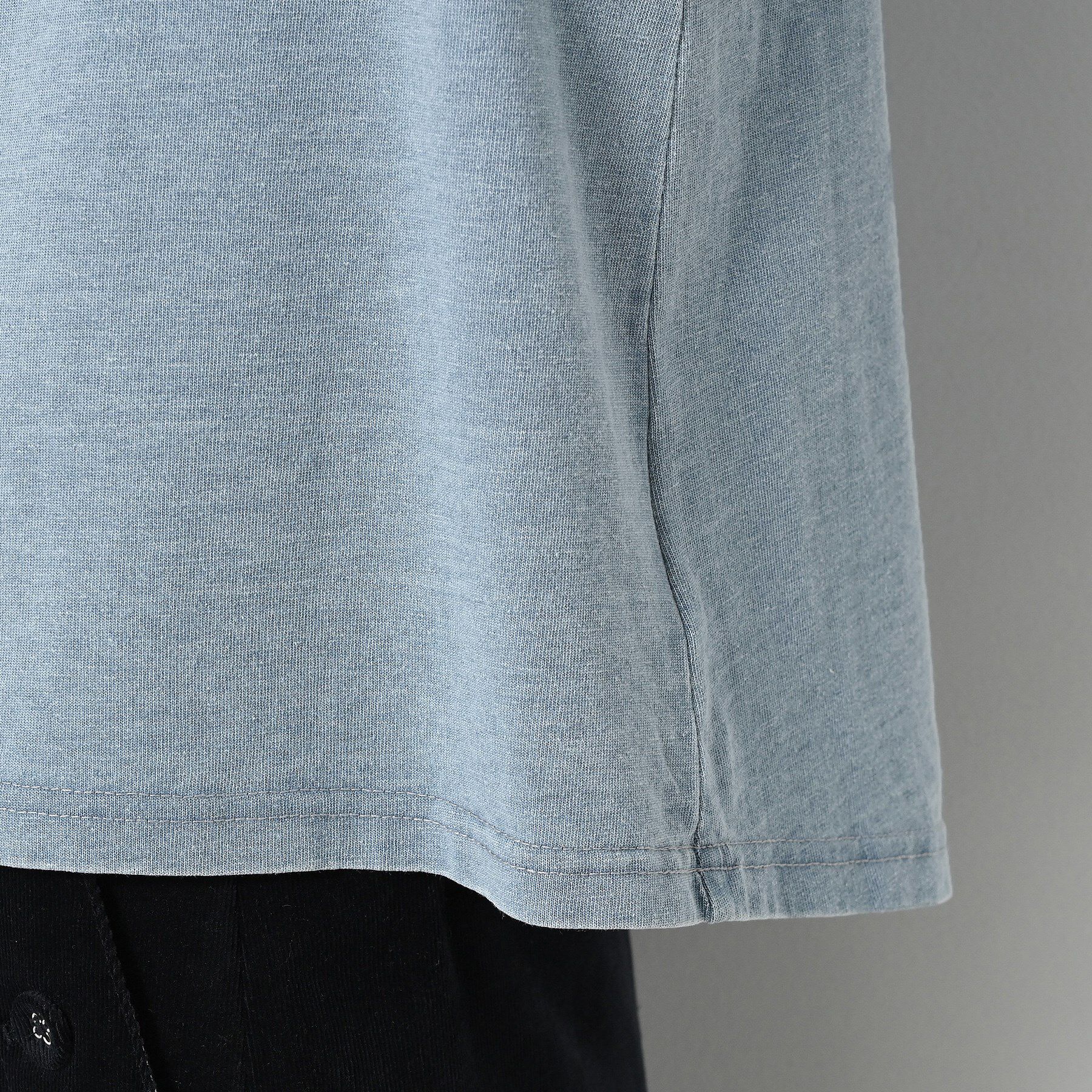 Dessin「【洗える】インディゴ天竺デニム調カットソー」|Tシャツ・カットソー|