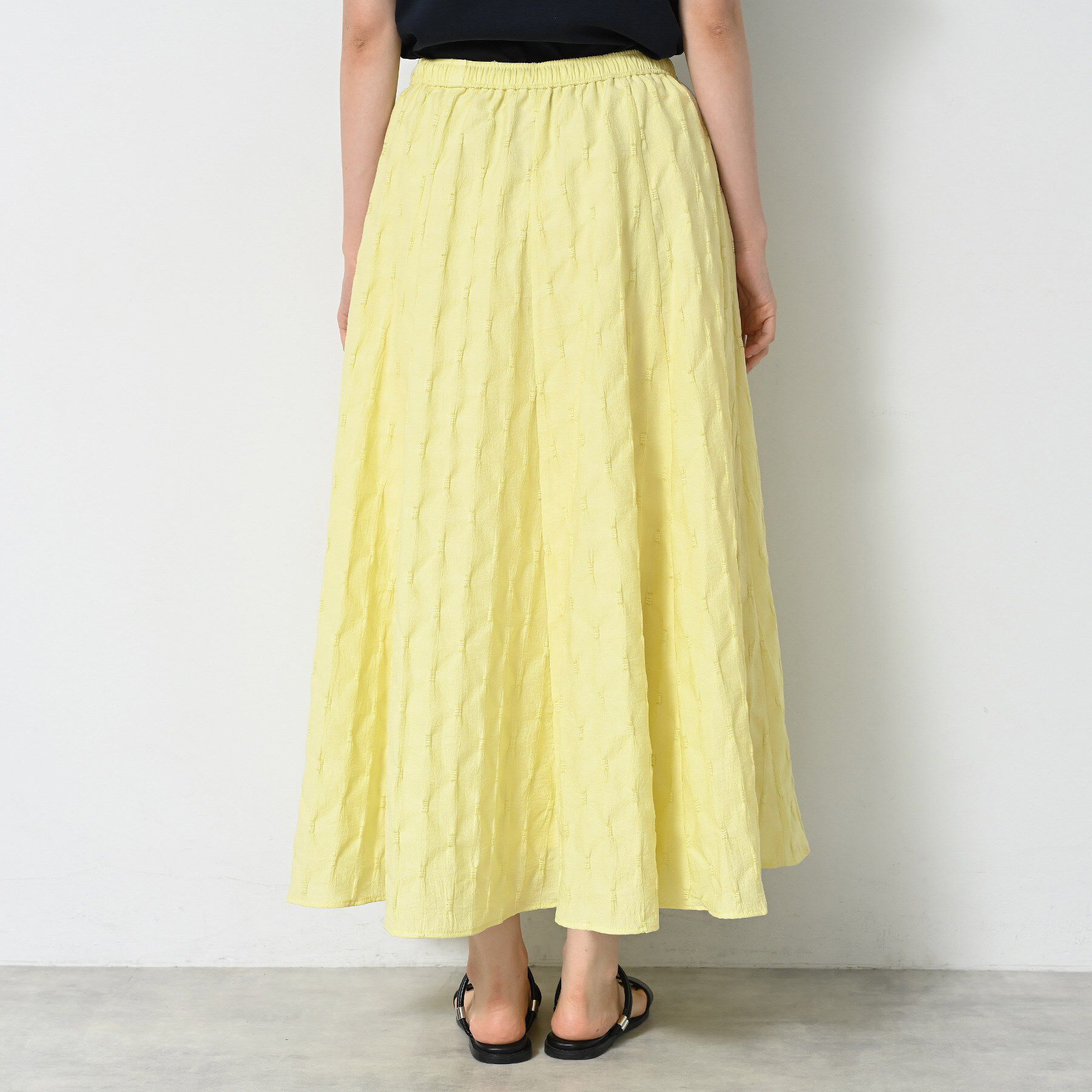 Dessin「【ウエストゴム・洗える】ジャガードフレアースカート」|スカート|