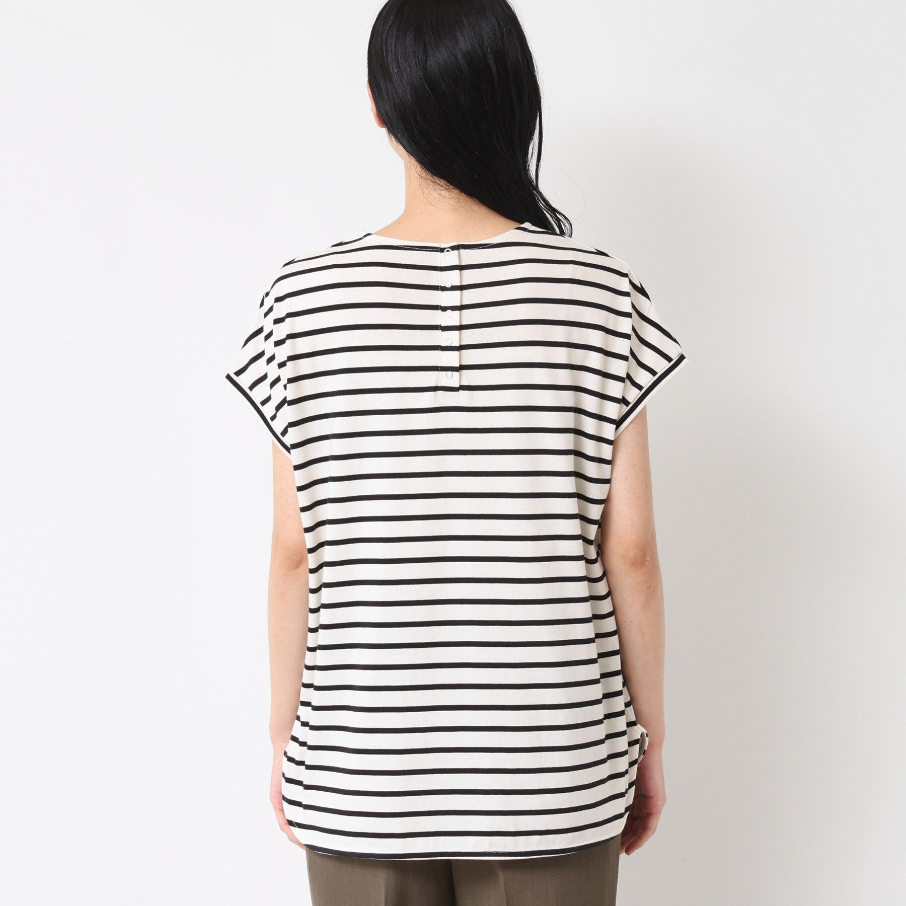 Dessin「【洗える】フレンチスリーブロゴ入りTシャツ」|Tシャツ・カットソー|