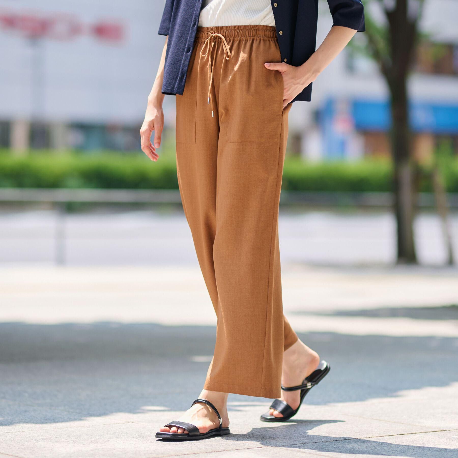 Dessin「【ウエストゴム・洗える】アウトポケットワイドパンツ（XS～L）」|その他|