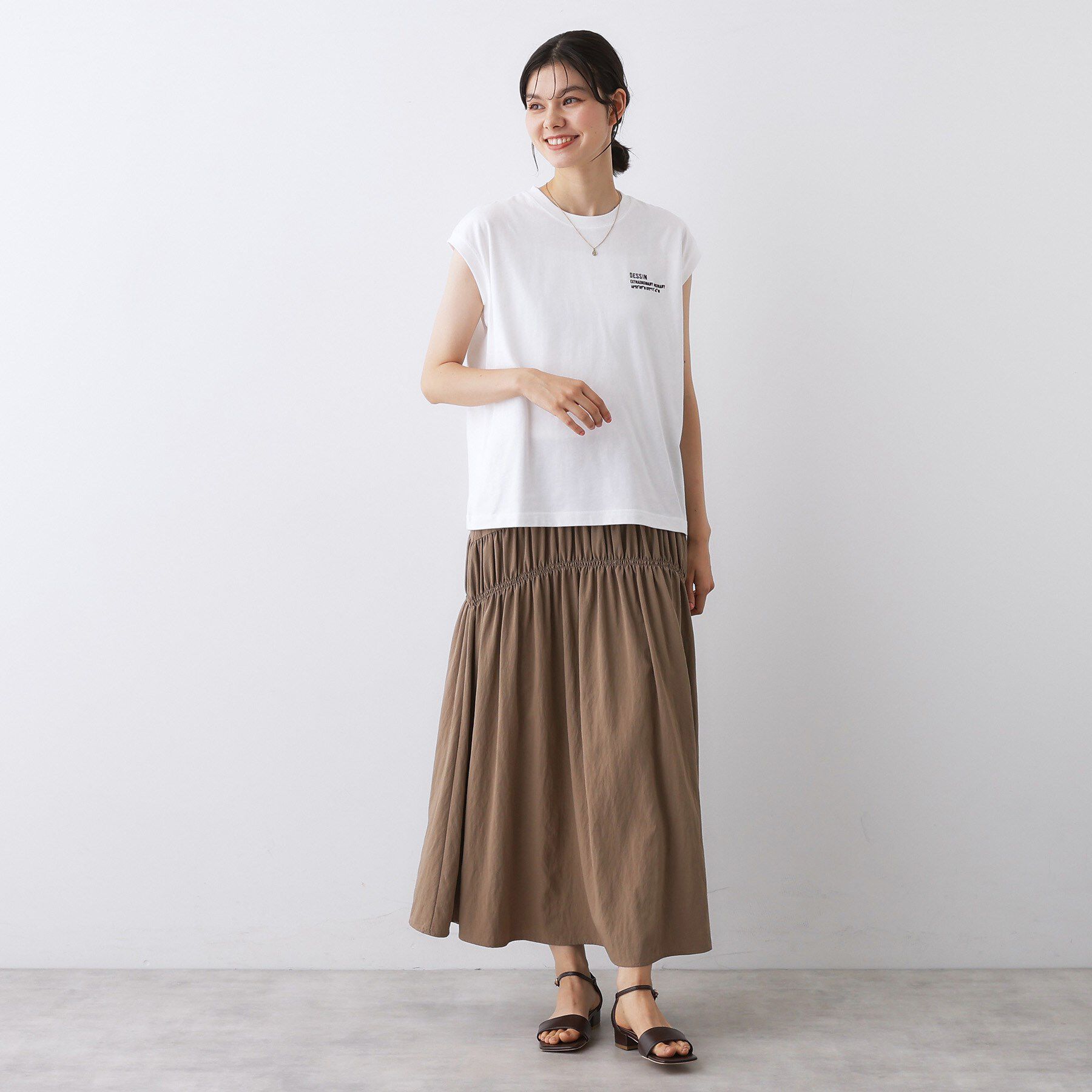 Dessin「【洗える】オーガニックコットンフレンチスリーブ」|Tシャツ・カットソー|