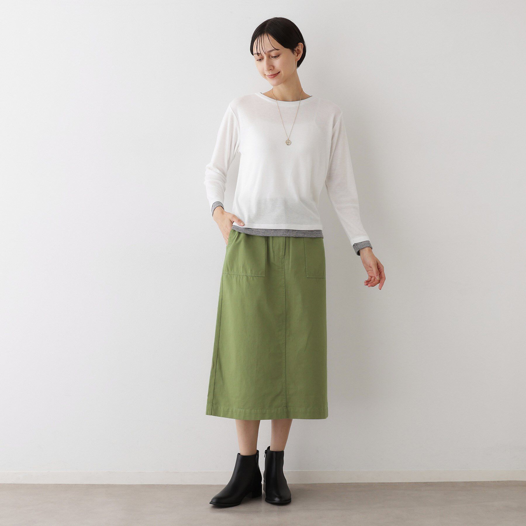 Dessin「【洗える】ベイカーポケットワークスカート」|スカート|