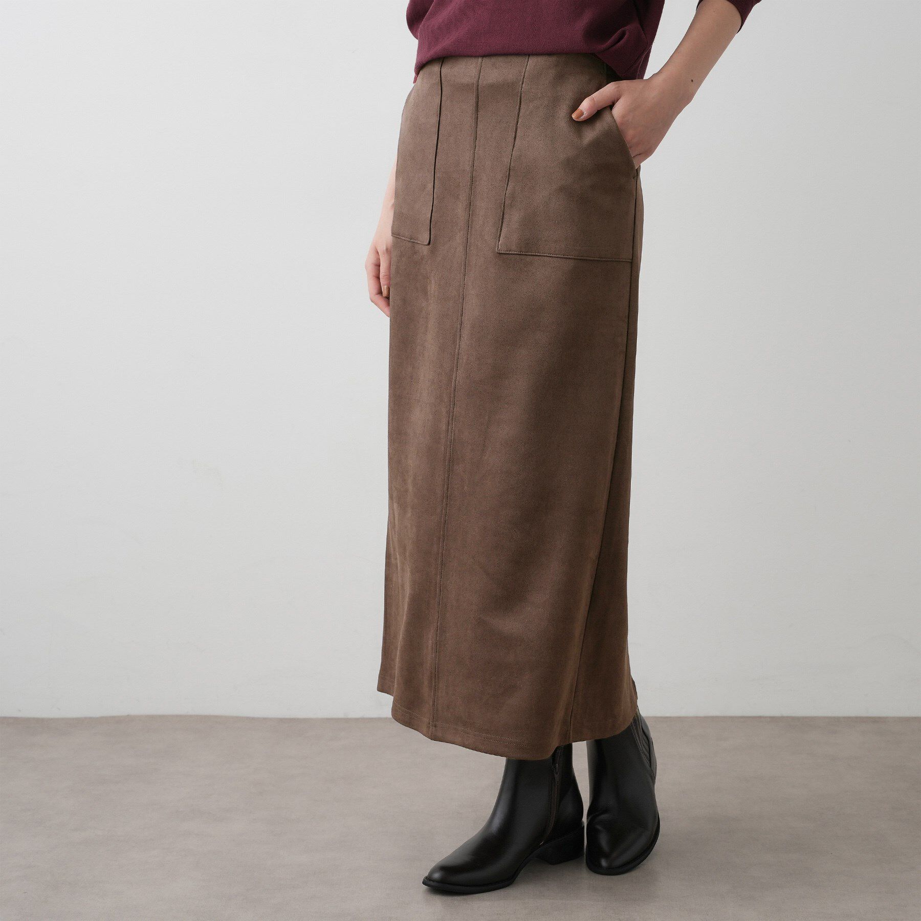 Dessin「【セットアップ可・洗える】マシュマロスウェードスカート」|スカート|