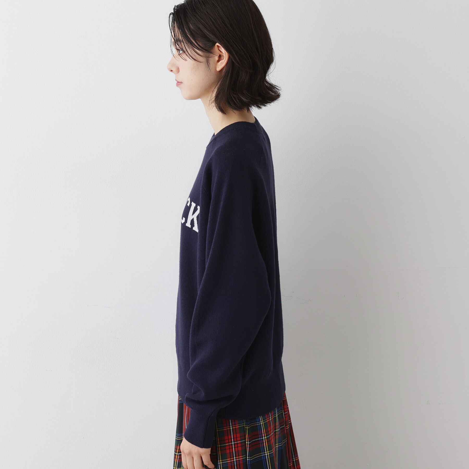 Dessin「【ユニセックス／洗える】ロゴコットンジャカード」|ニット・セーター|