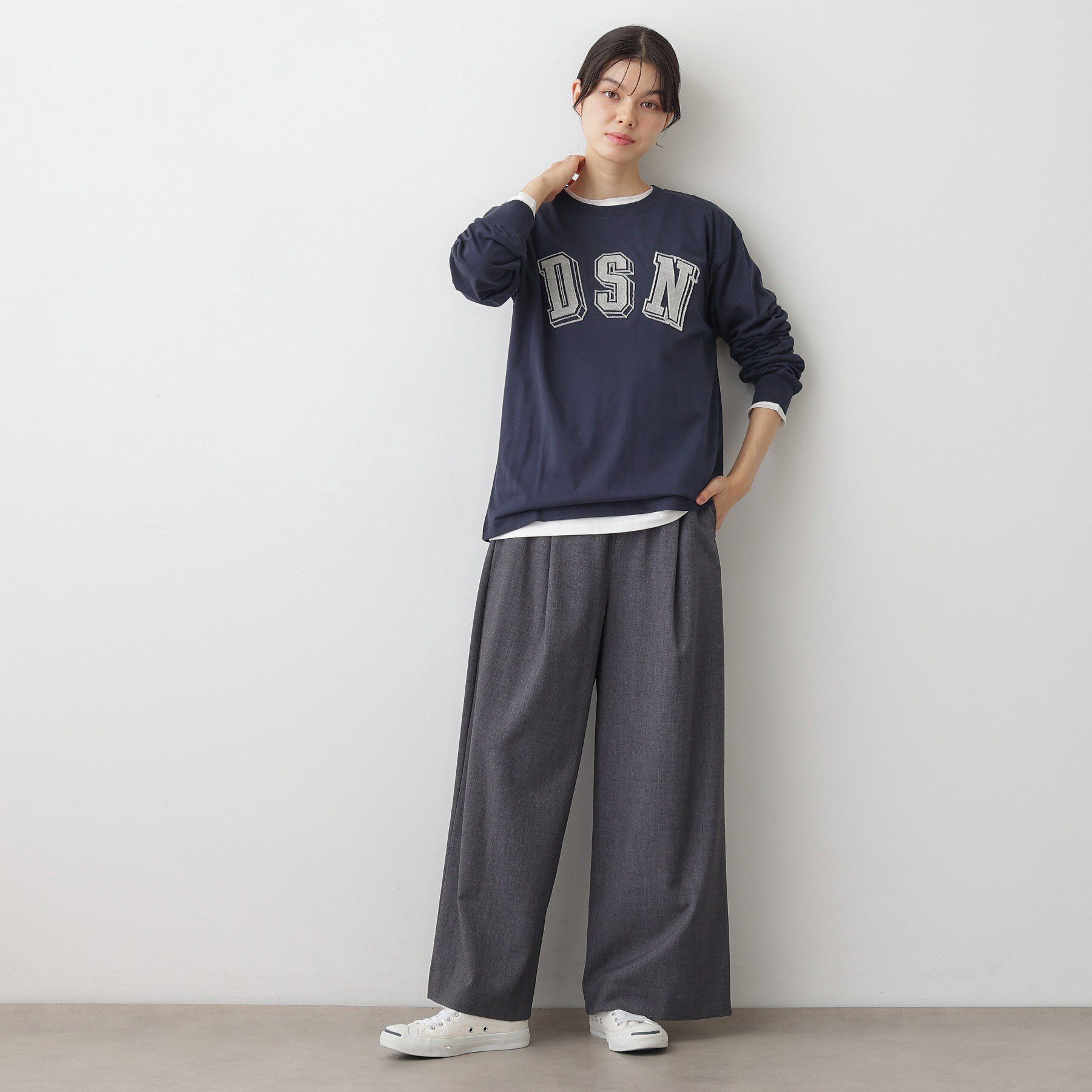 Dessin「【ユニセックス/洗える】ビッグロゴロンT」|Tシャツ・カットソー|