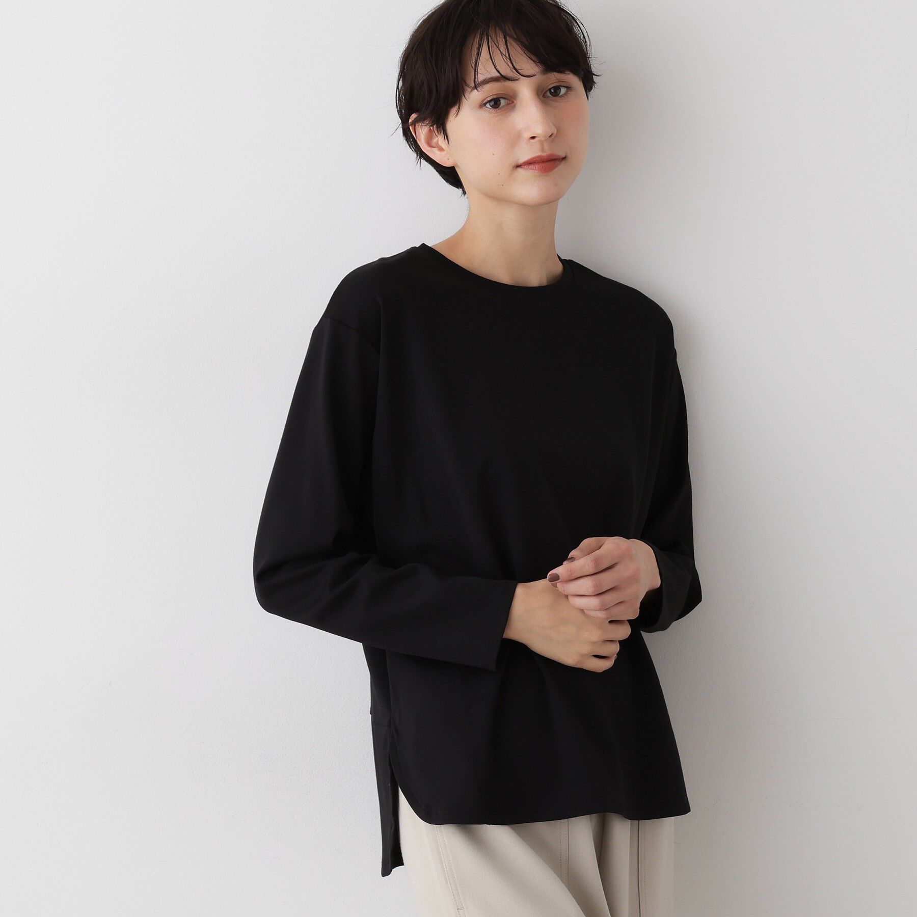 Dessin「【美シルエット/洗える】切替カットソー」|Tシャツ・カットソー|