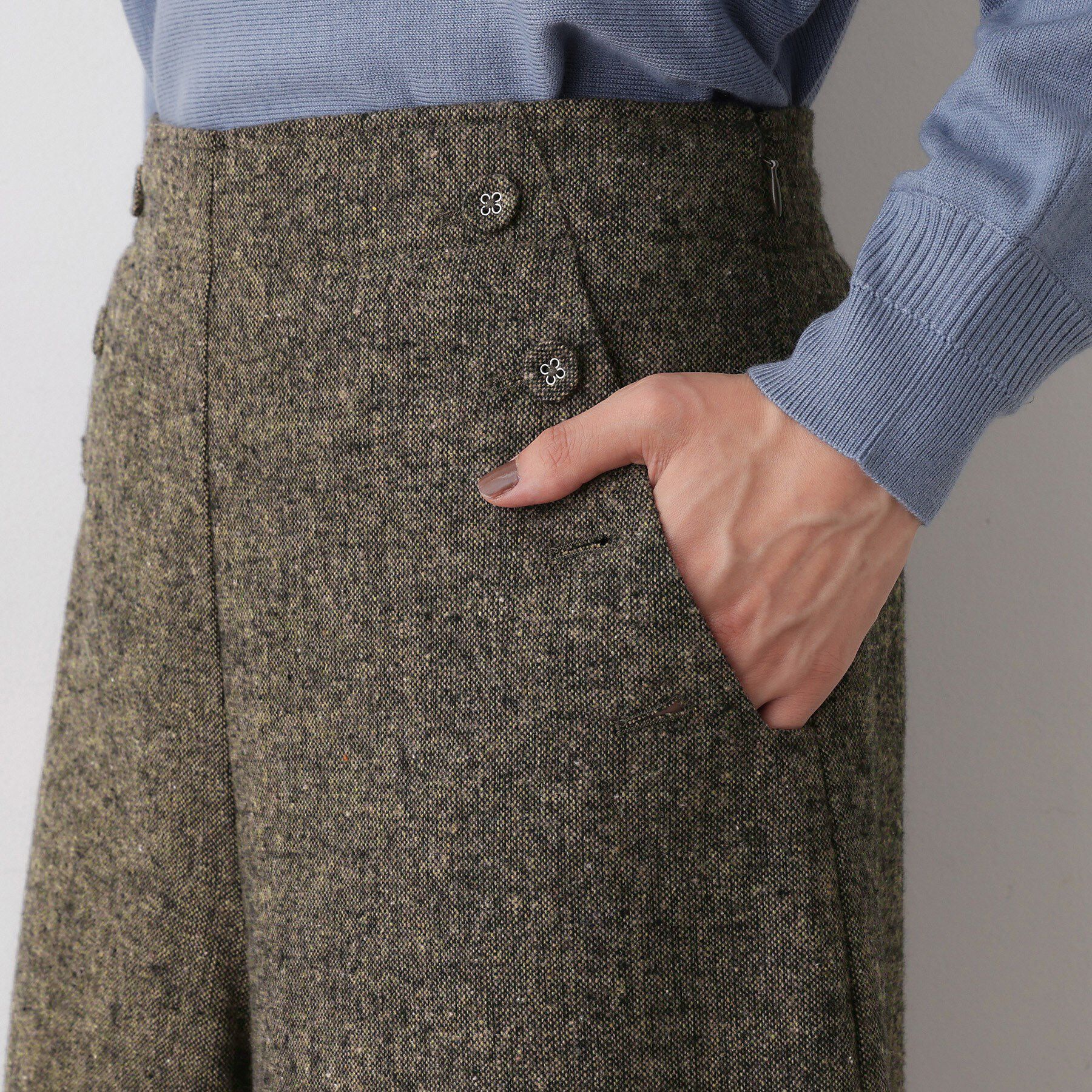 Dessin「【洗える/後ろゴム】ツイードマリンクロップド丈パンツ」|その他|